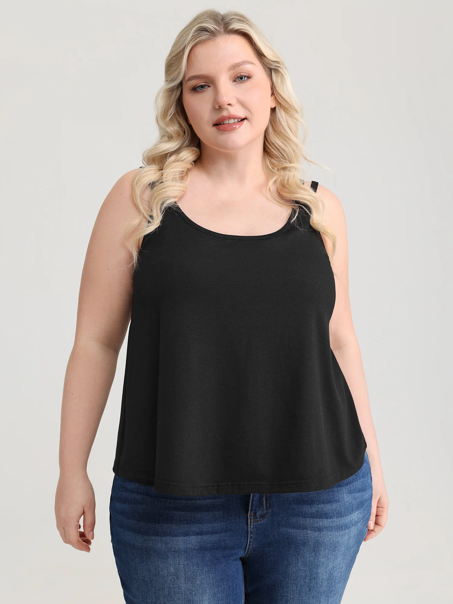 Stretchy Supportive In-Built Bra Tank Top - Image 2