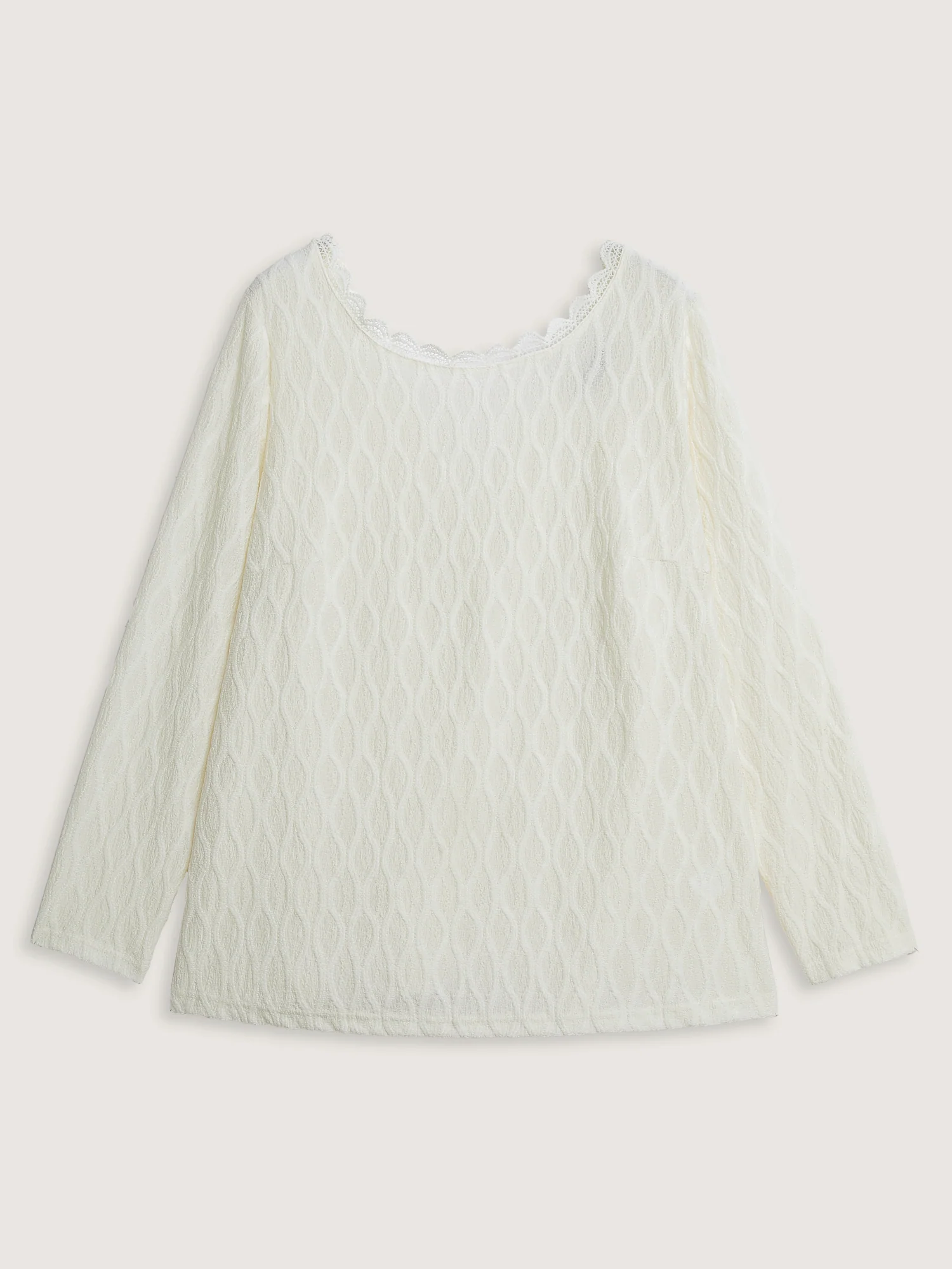 Stretchy Textured Back Bowknot Cut-Out Top - Image 8