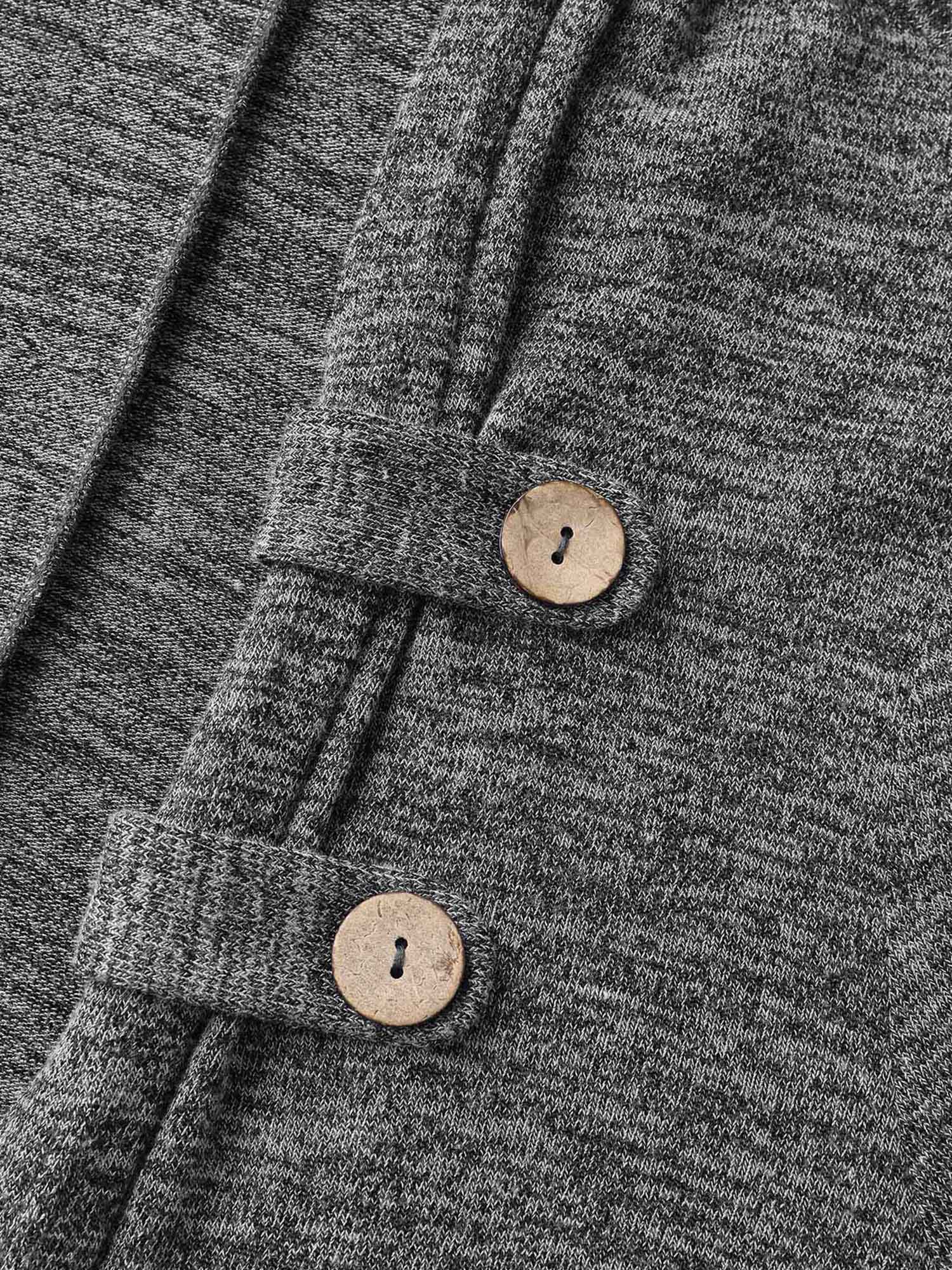 Stretchy Textured Button Detail Jacket - Image 6