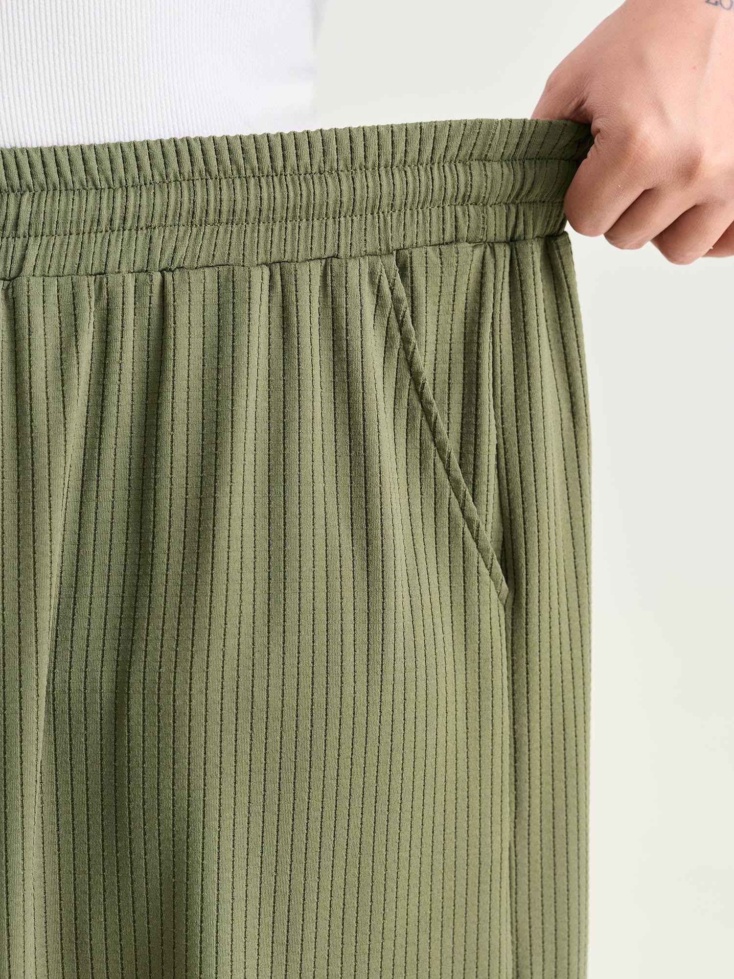 Supersoft Stretchy Textured Elastic Waist Lounge Bottoms - Image 4