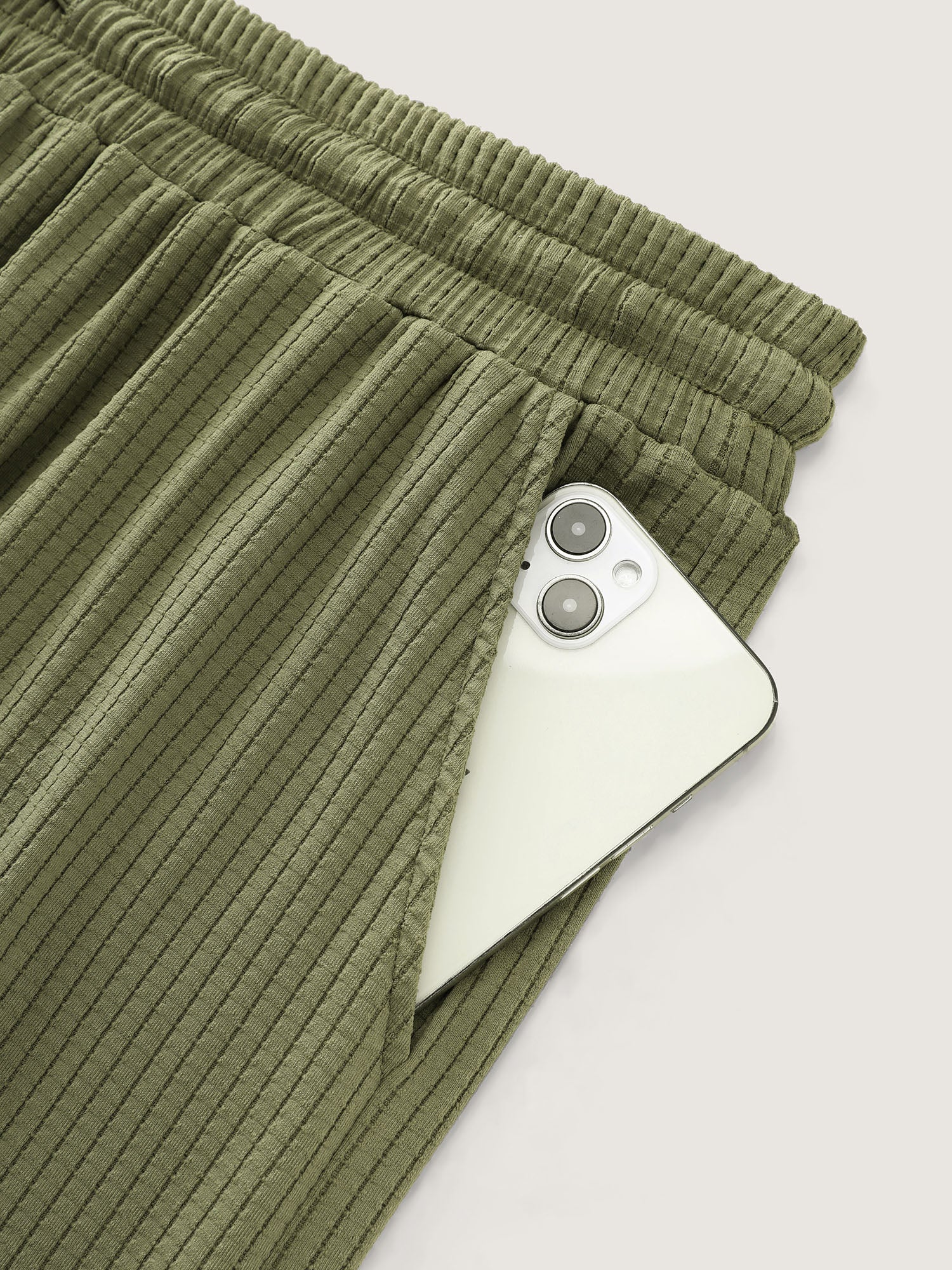 Supersoft Stretchy Textured Elastic Waist Lounge Bottoms - Image 7