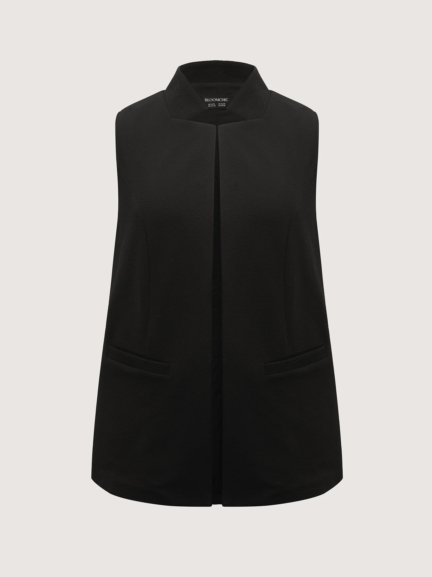 Stretchy Textured Longline Solid Vest - Image 6
