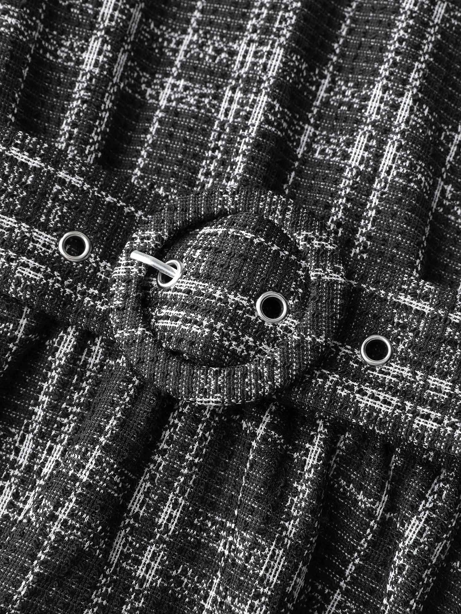 Stretchy Textured Tiered Mini Dress - Image 6