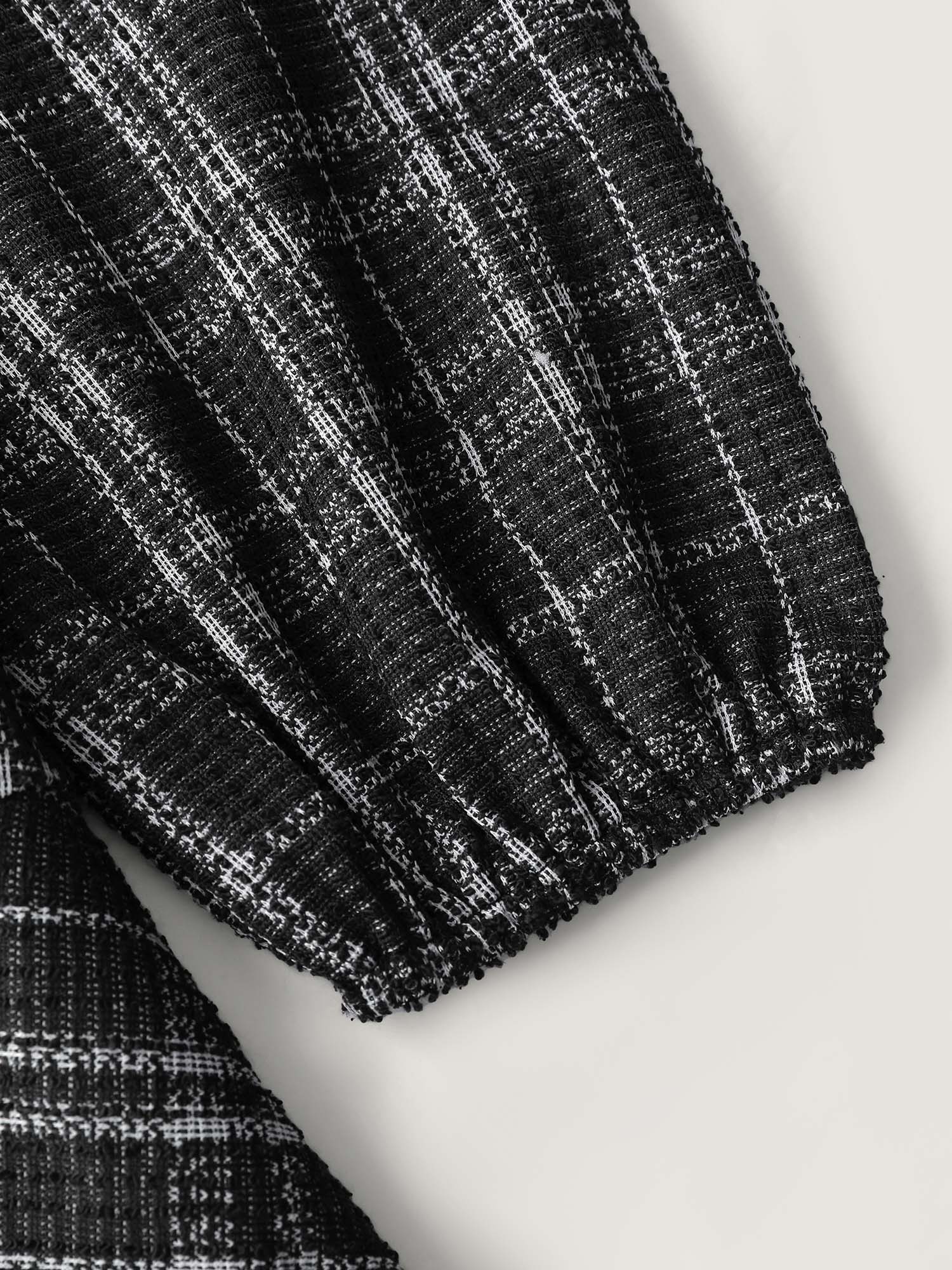 Stretchy Textured Tiered Mini Dress - Image 7
