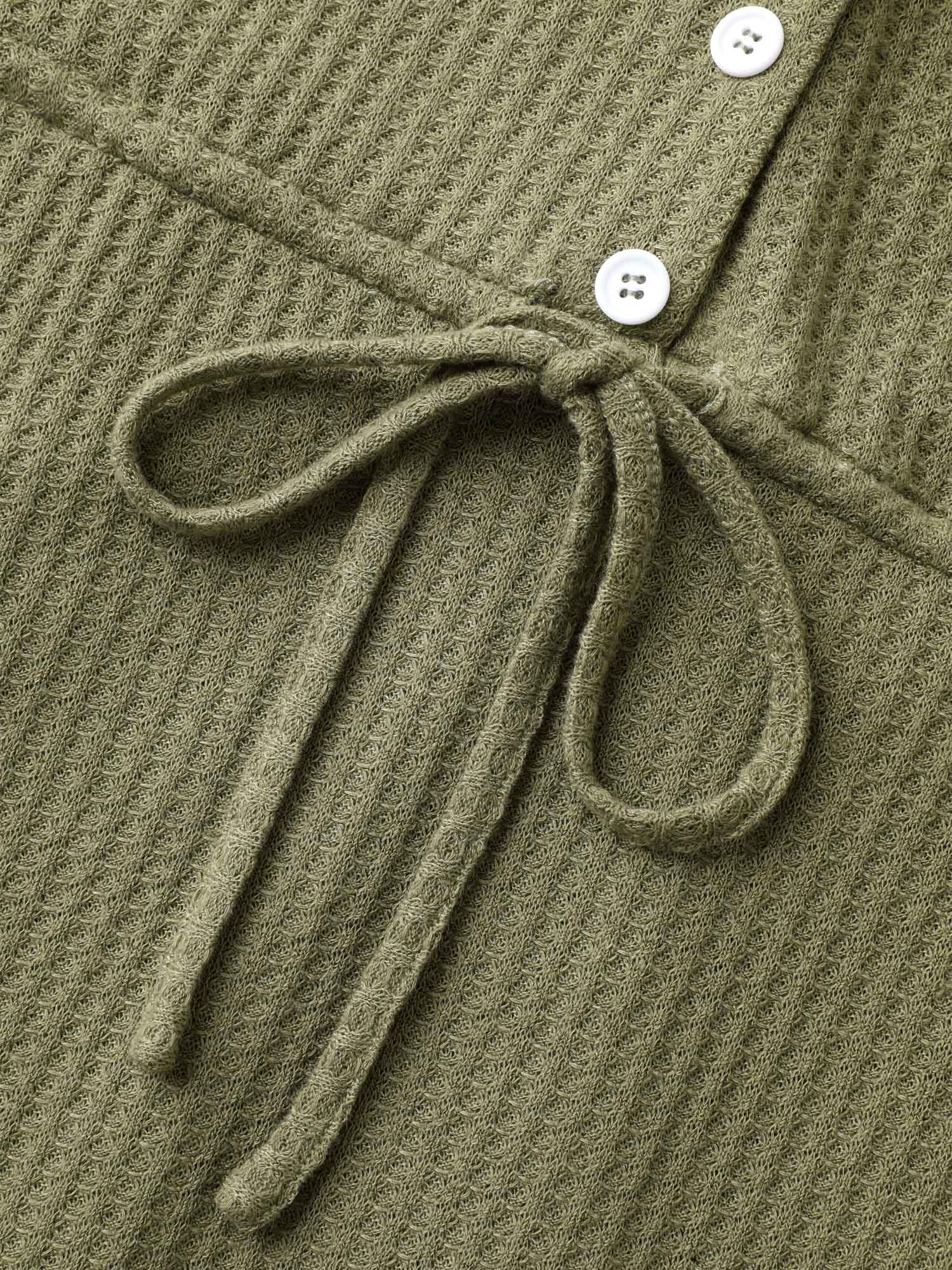 Stretchy Textured Waist-Tie Midi Dress - Image 6