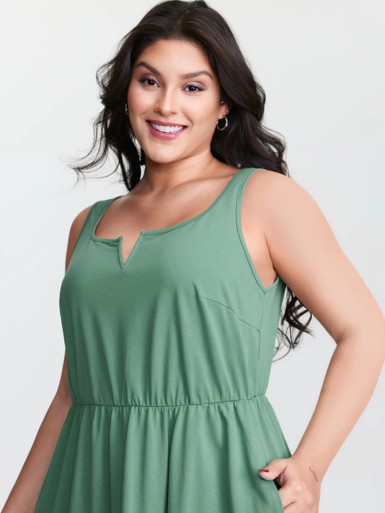 Stretchy Tiered Flowy Maxi Dress - Image 3