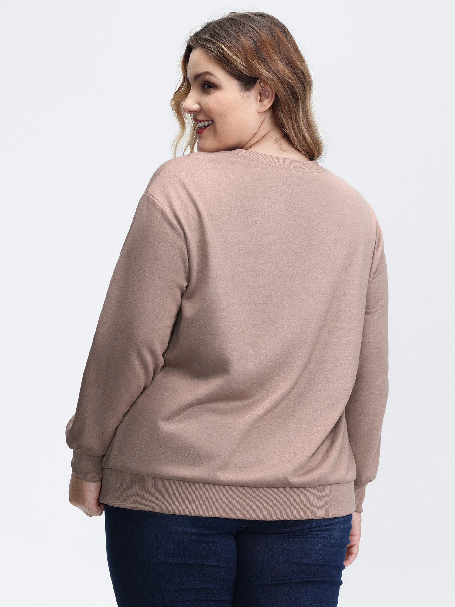 Stretchy Vintage Cherry Print Loose Fit Sweatshirt - Image 4