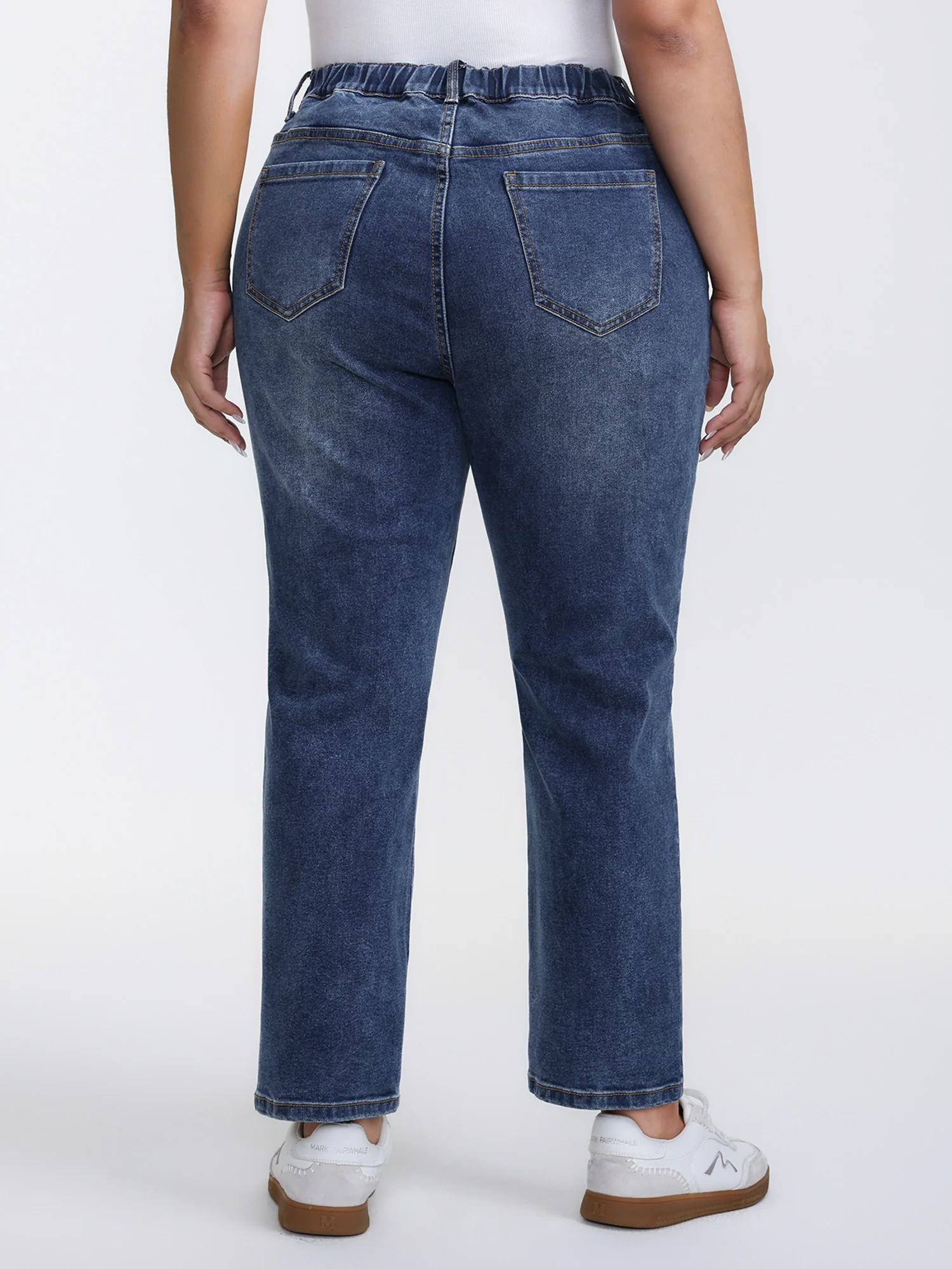 Vintage Wash High Rise Straight-Leg Jeans - Image 6