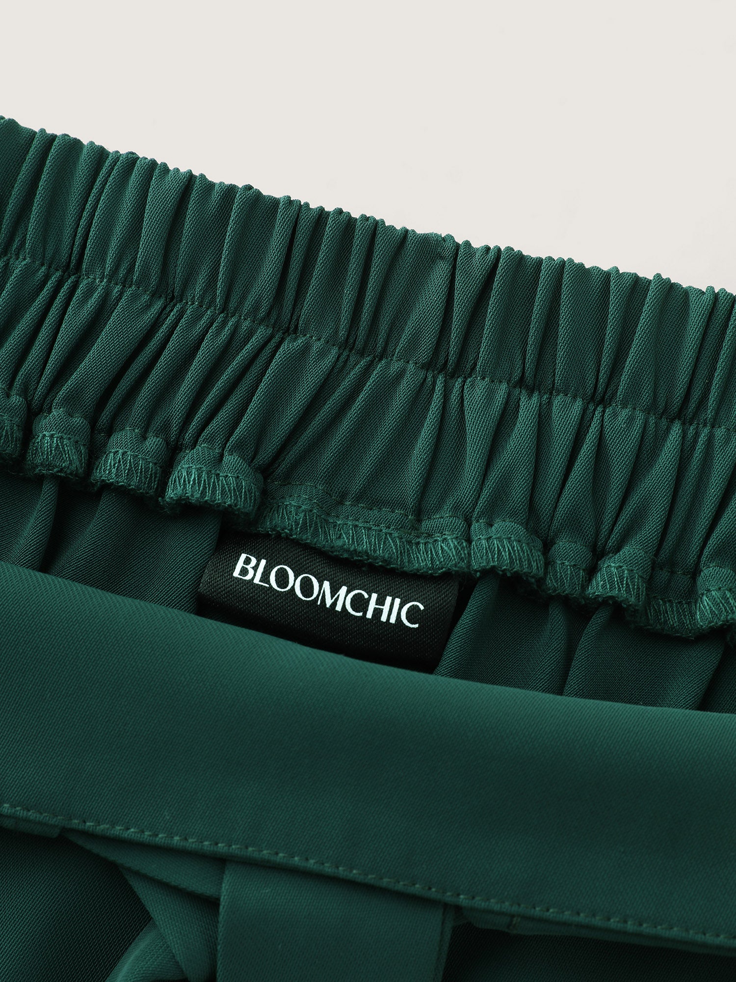 Stretchy Waist Belted Wide-Leg Pants - Image 6