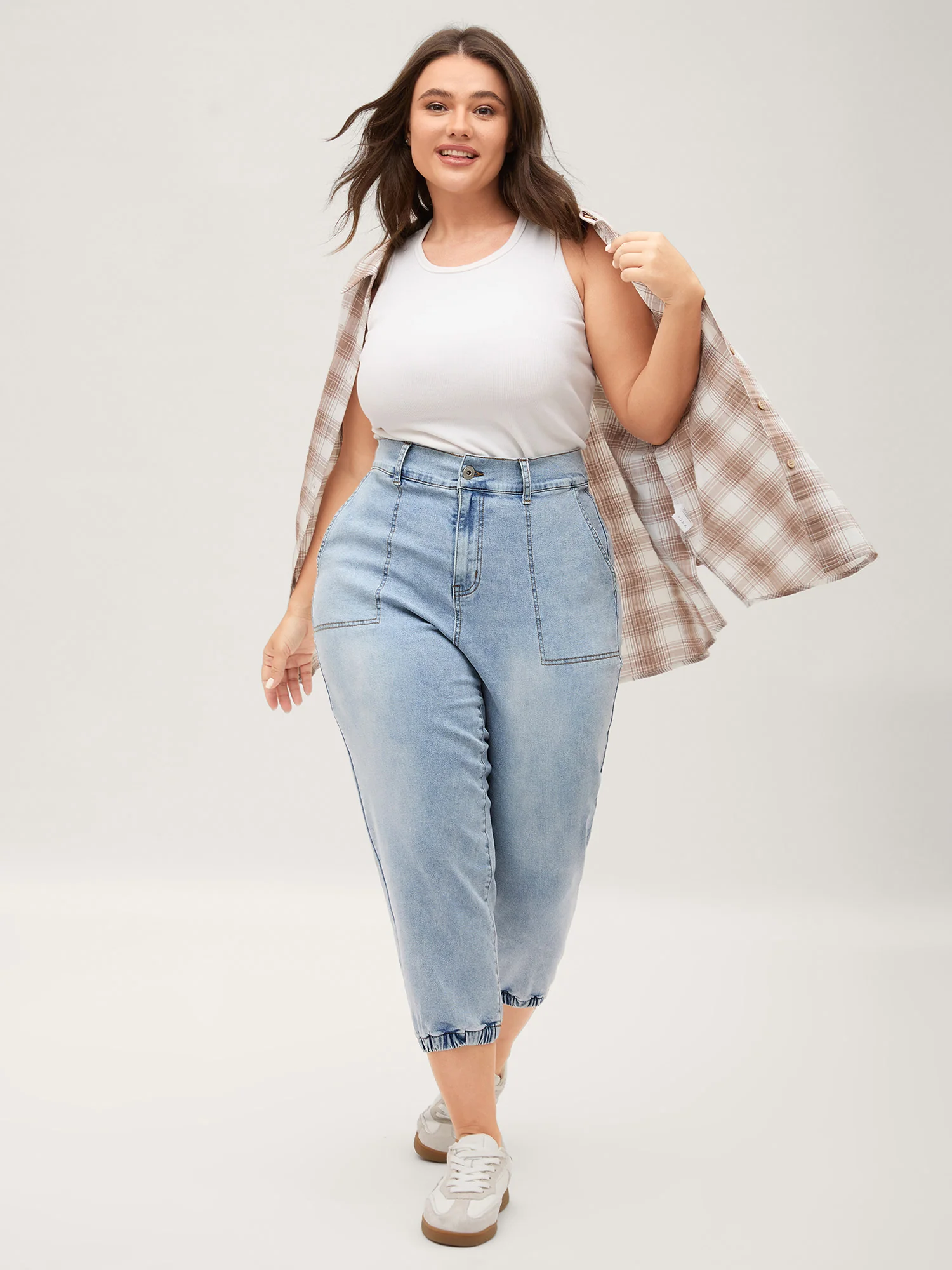Stretchy Waist Boyfriend Jeans - Image 2