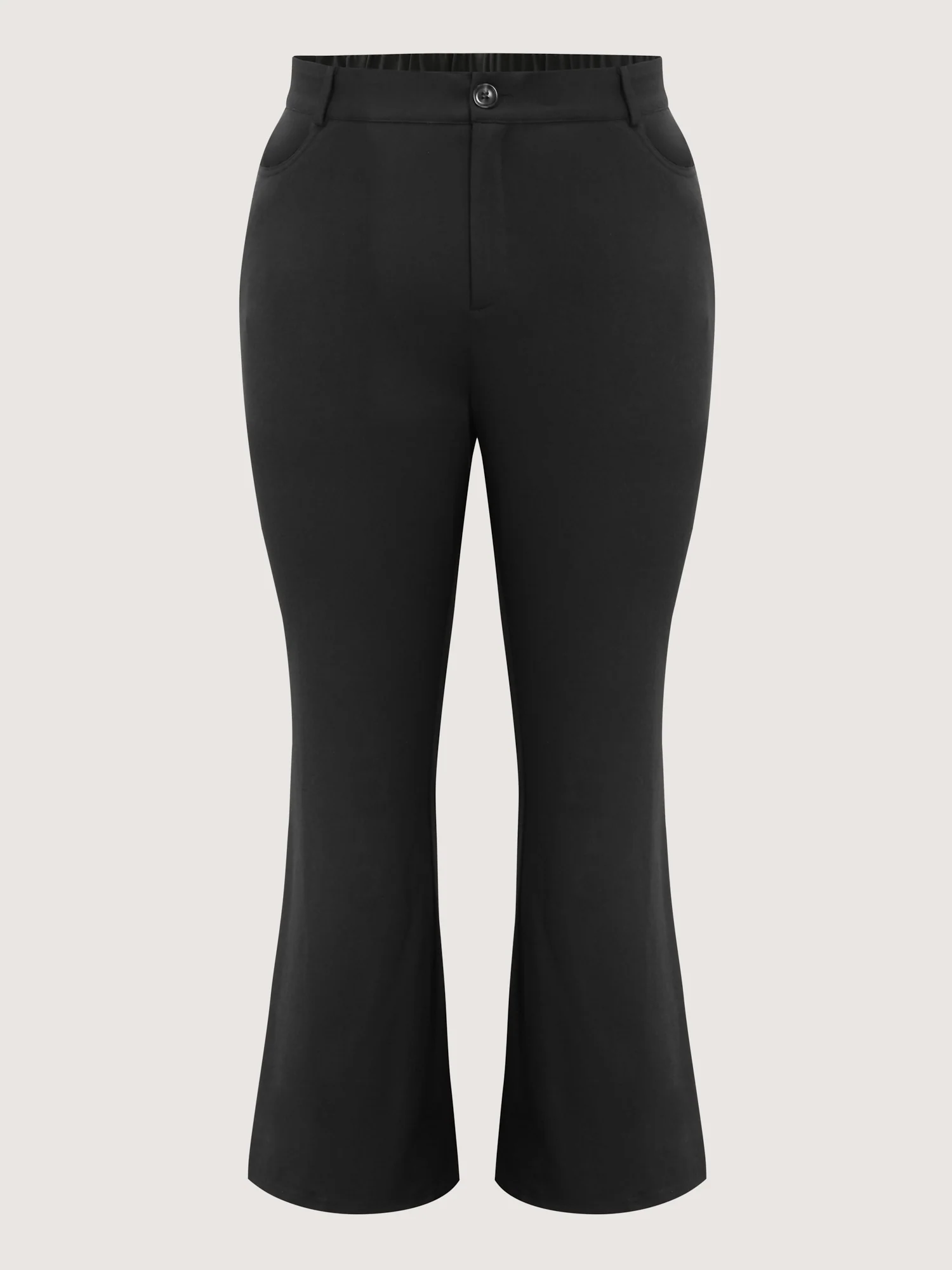 Stretchy Waist Crease Line Flared Pants - Image 8