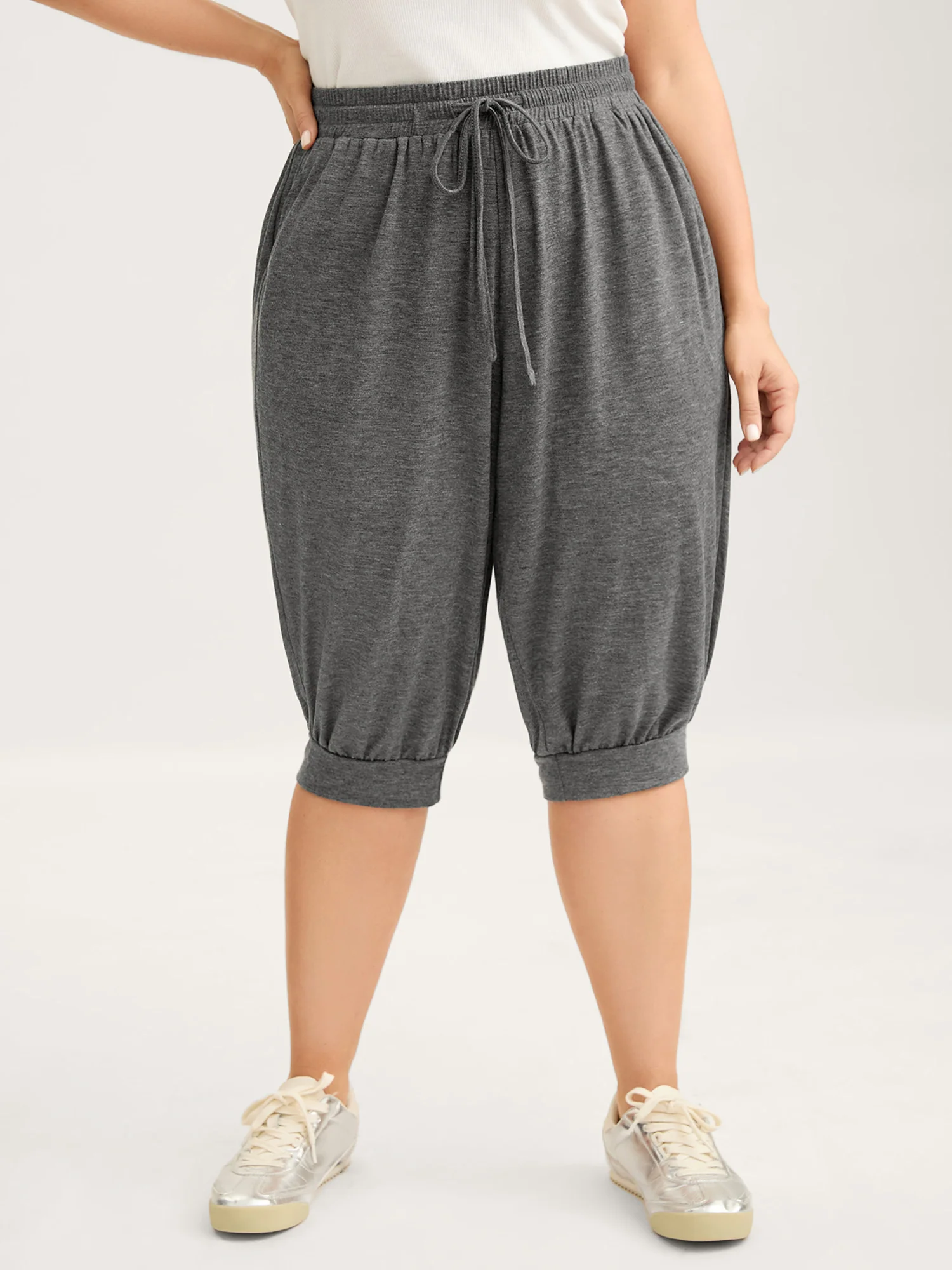 Stretchy Waist Cuffed Lounge Bottoms