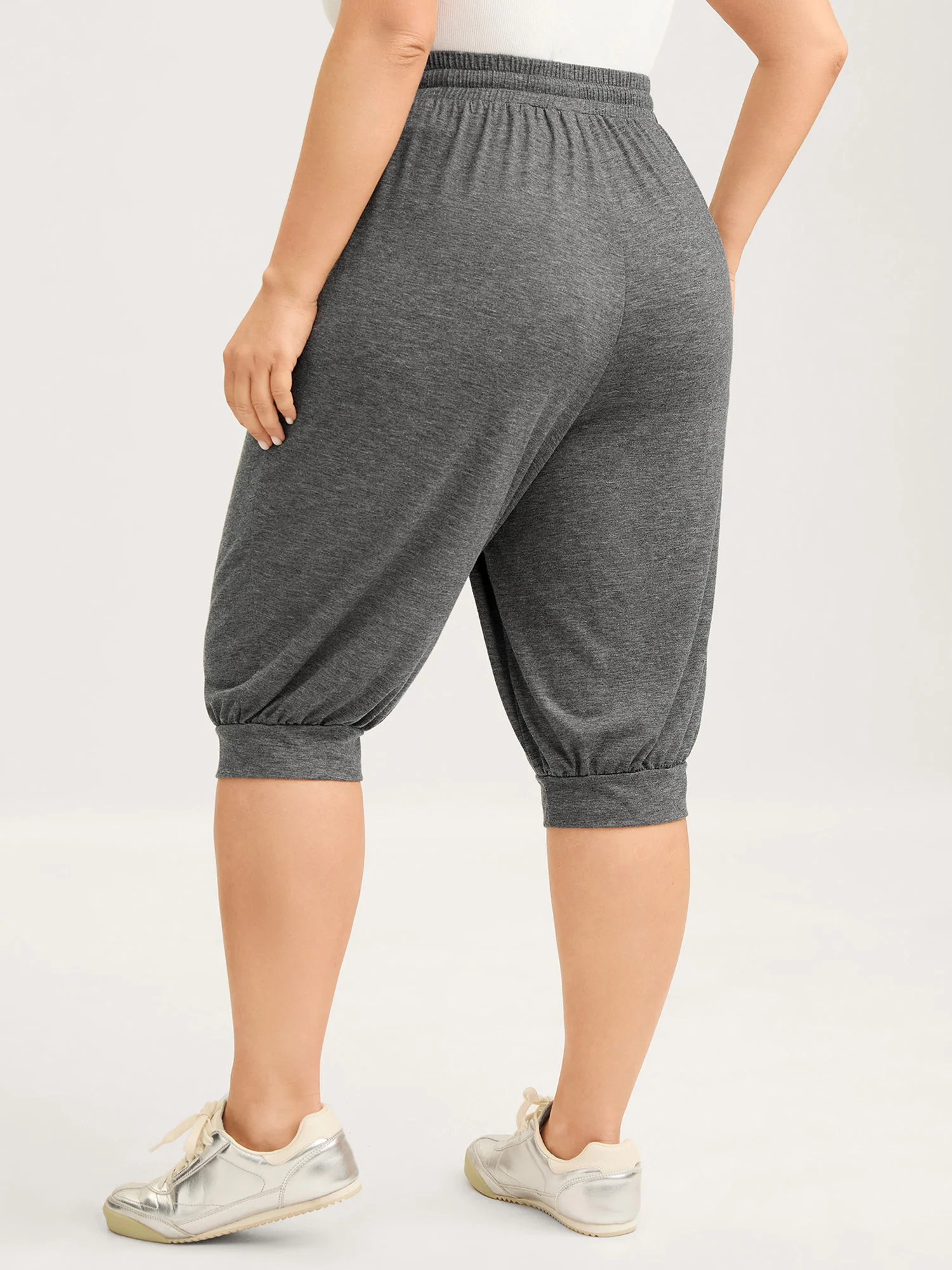 Stretchy Waist Cuffed Lounge Bottoms - Image 4
