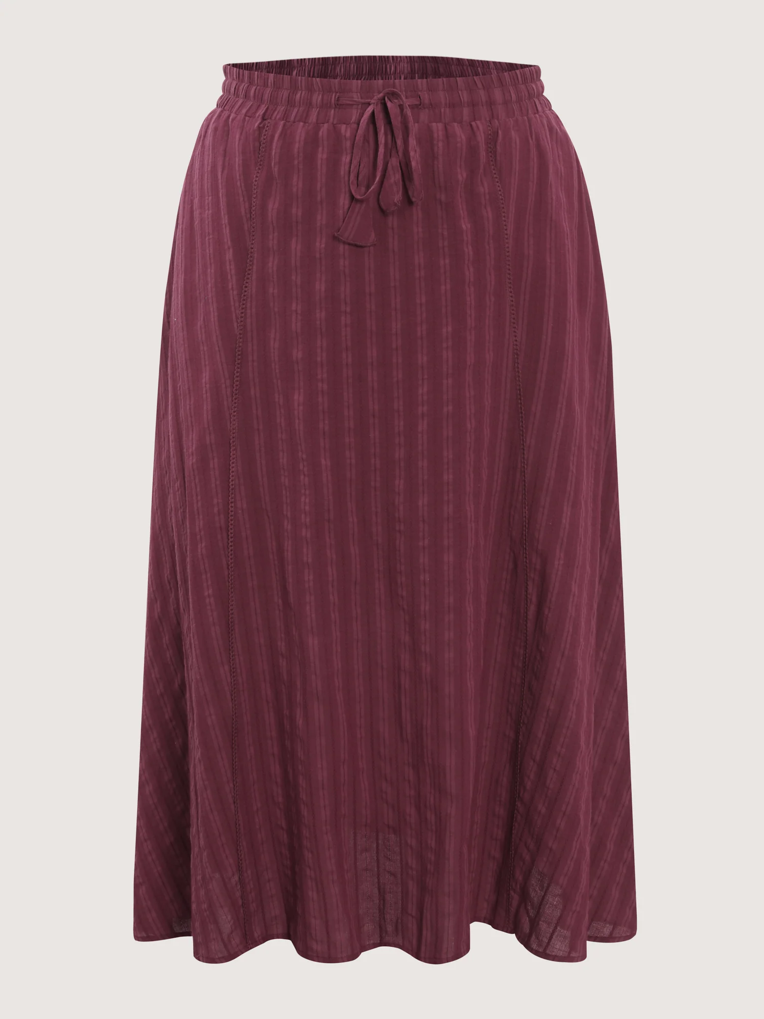 Stretchy Waist Drawstring Maxi Skirt - Image 8