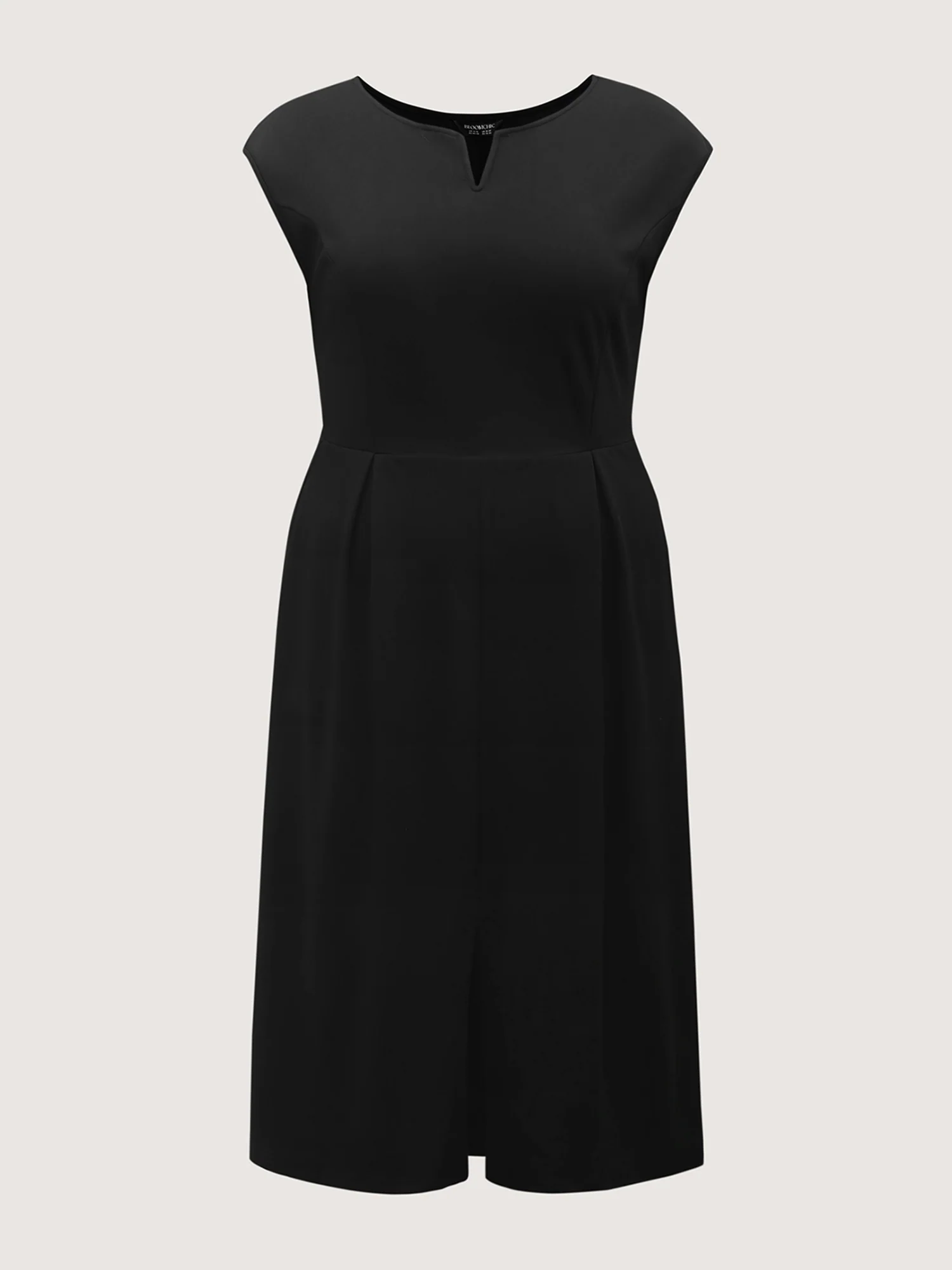 Stretchy Waist Pleated Midi Dress - Image 8