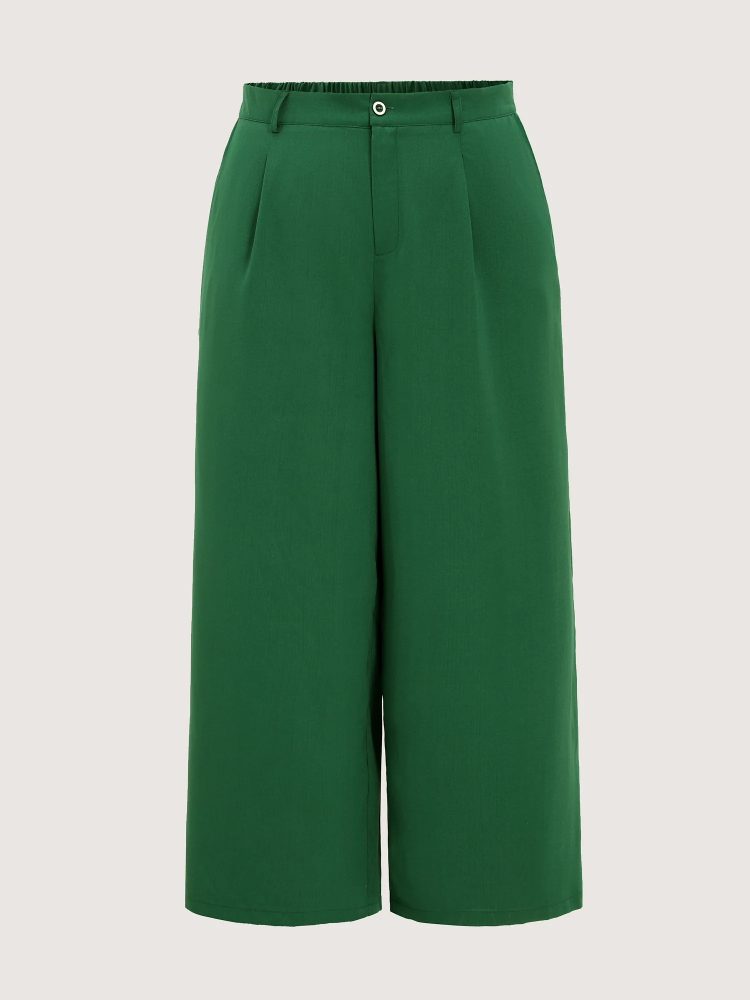 Stretchy Waist Pleated Straight-Leg Pants - Image 8