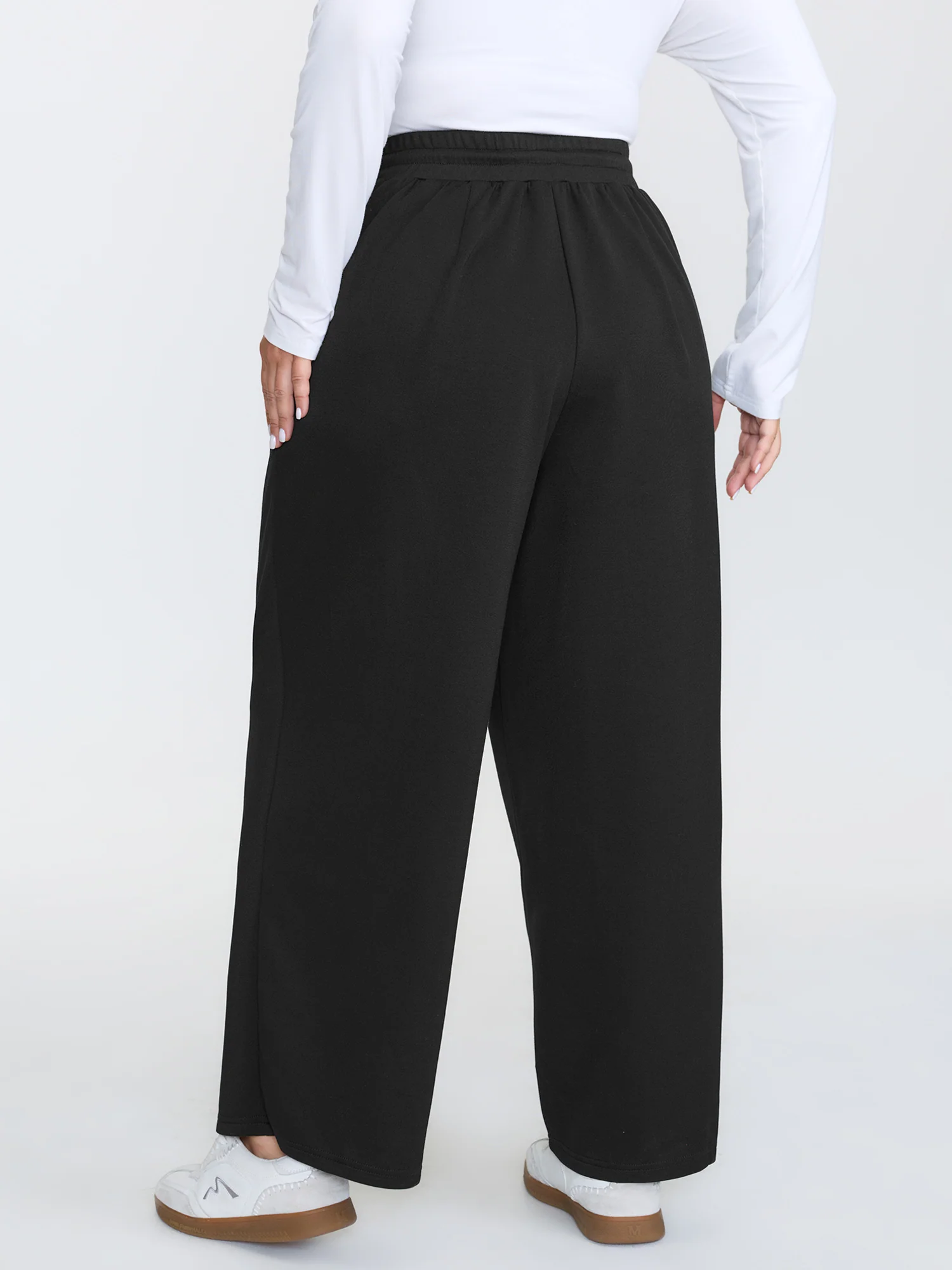 Stretchy Waist Pockets Drawstring Pants - Image 5