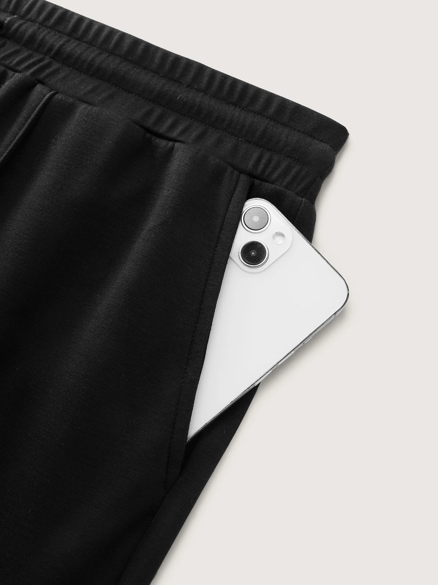 Stretchy Waist Pockets Drawstring Pants - Image 6