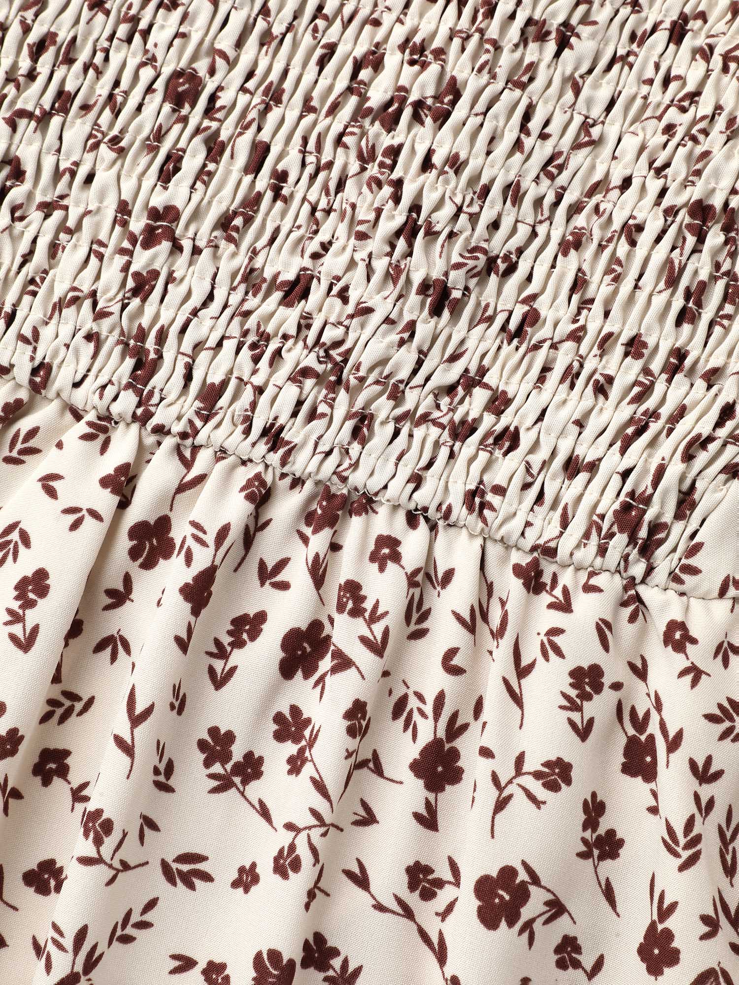 Stretchy-Waist Printed Pockets Midi Dress - Image 7