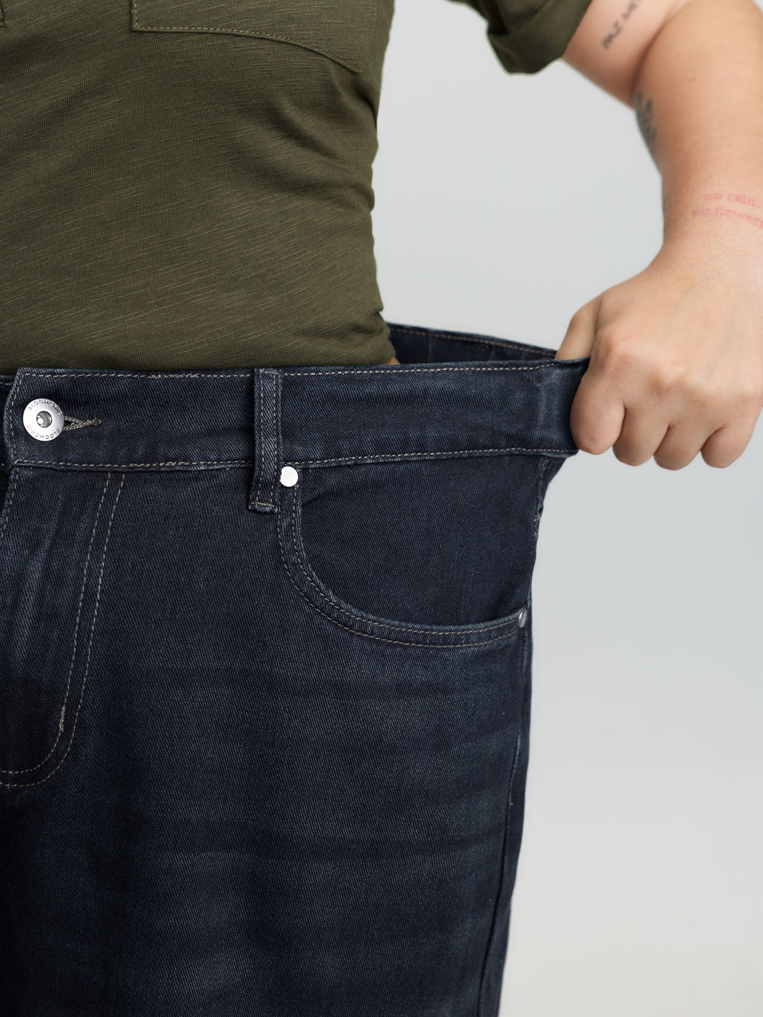 Pull-On Stretchy-Waist Wide-Leg Jeans - Image 4