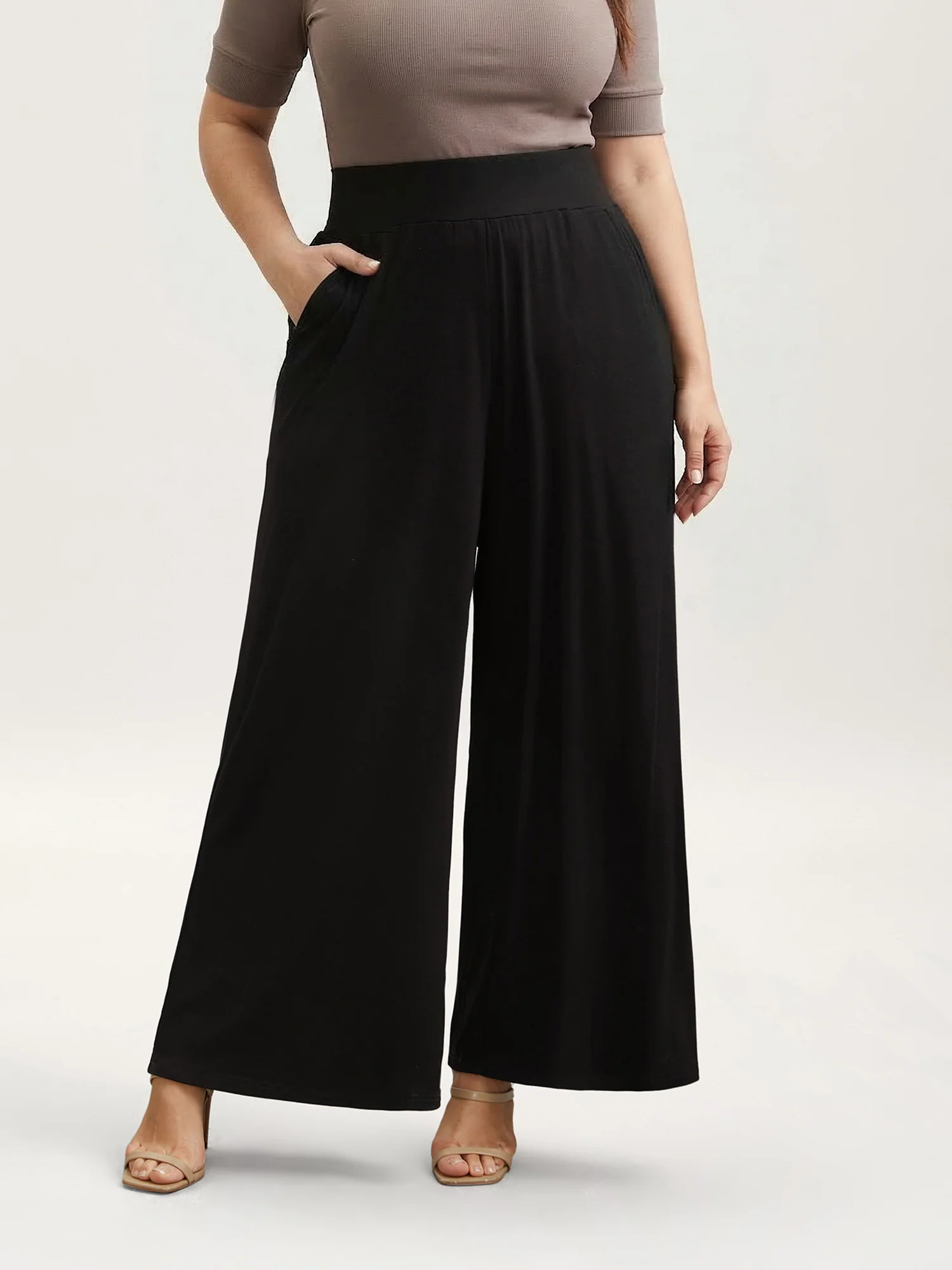 Stretchy Waist Straight-Leg Pants - Image 4