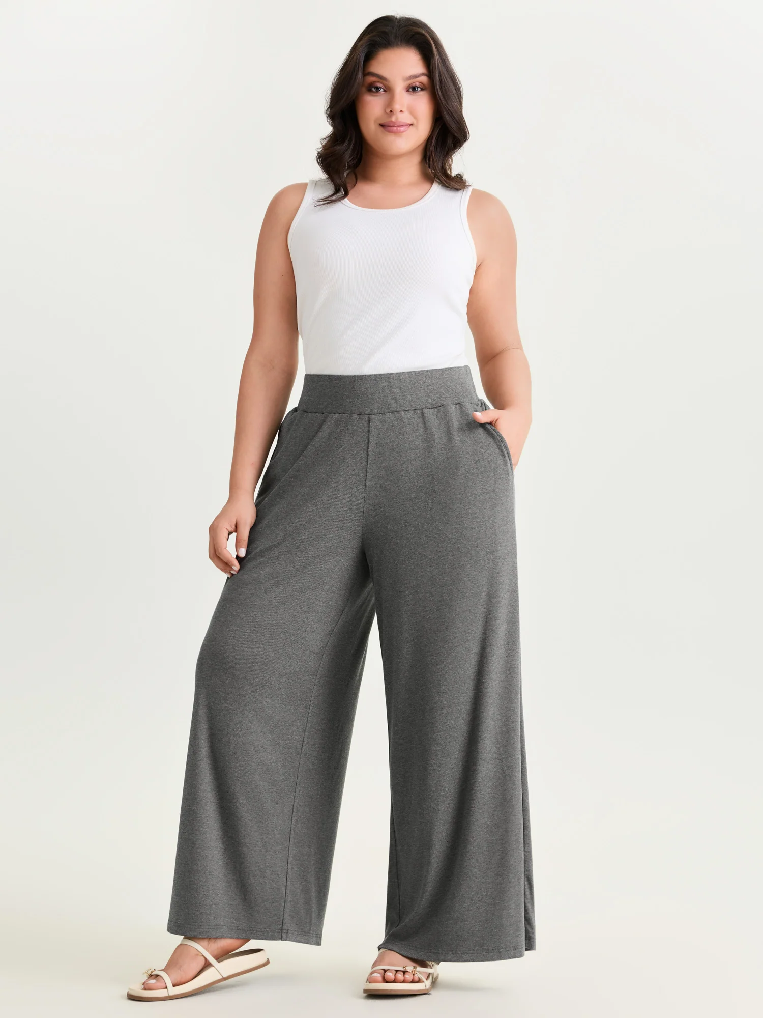 Stretchy Waist Straight-Leg Pants - Image 9