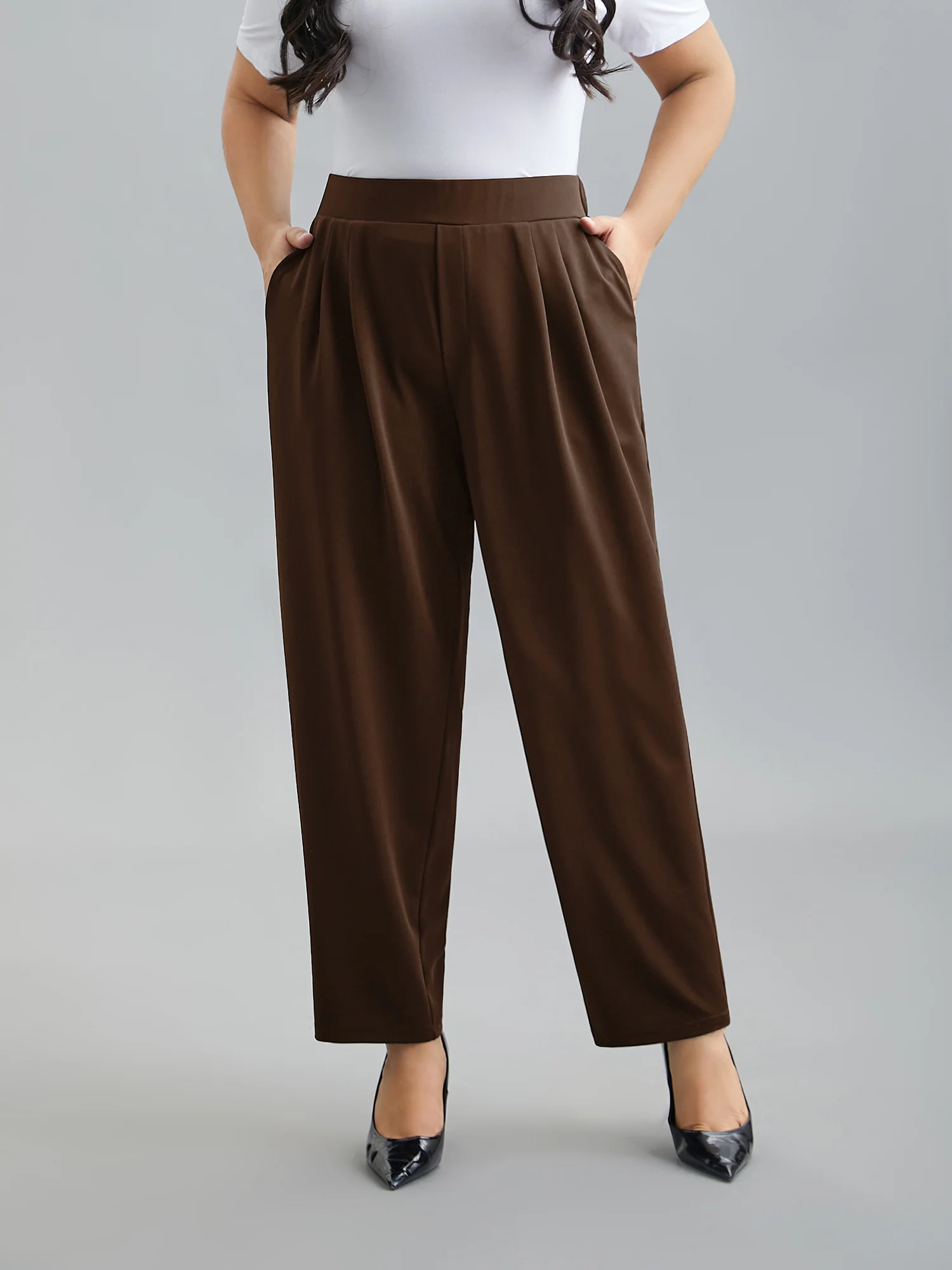 Stretchy-Waist Straight Leg Pants - Image 13