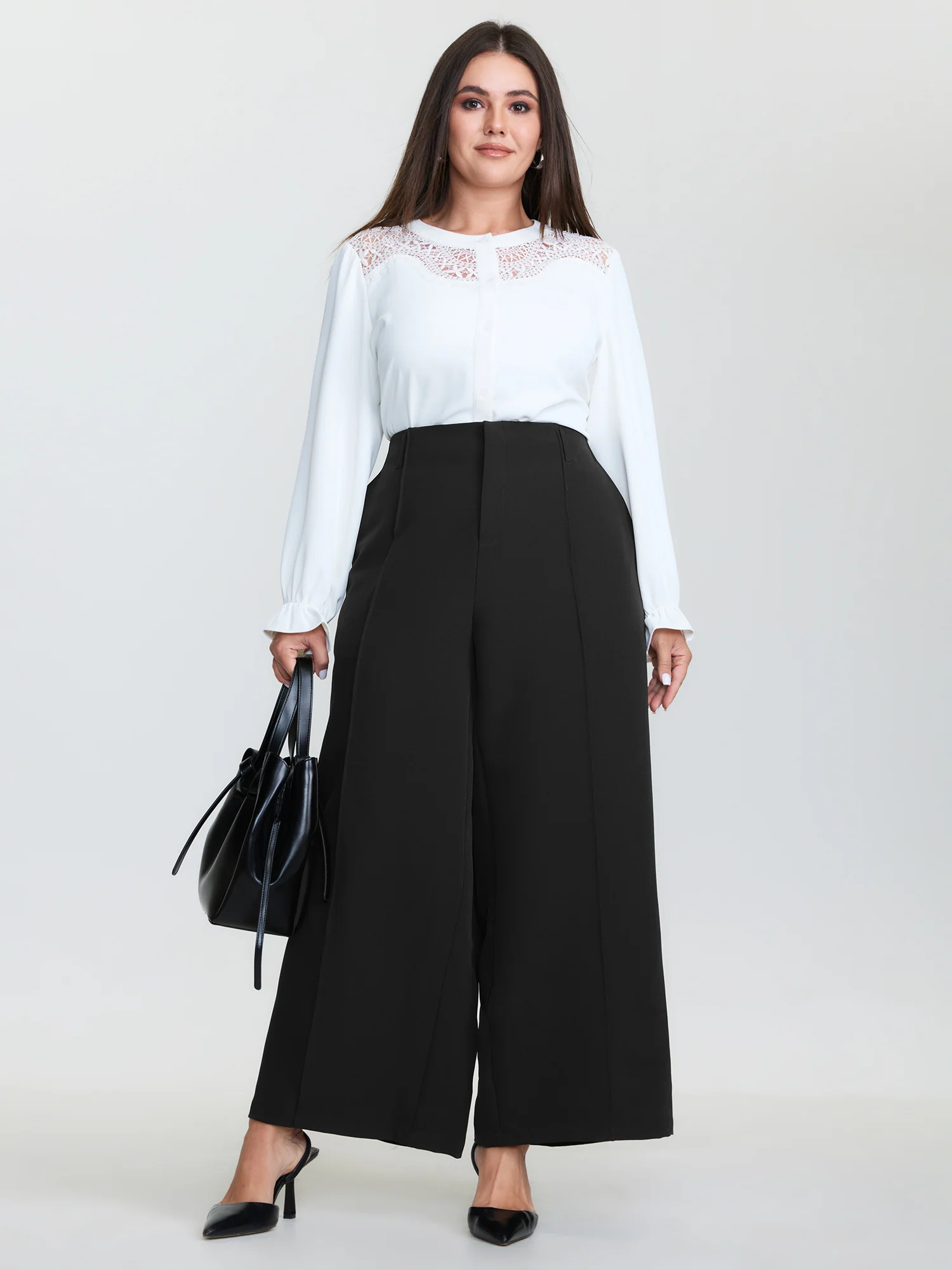 Stretchy Waist Straight Leg Pants - Image 2