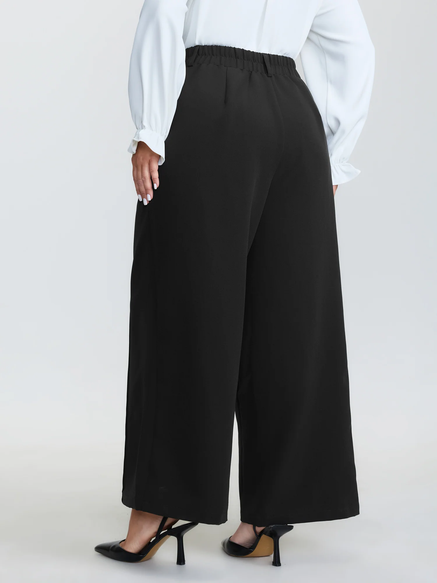 Stretchy Waist Straight Leg Pants - Image 5