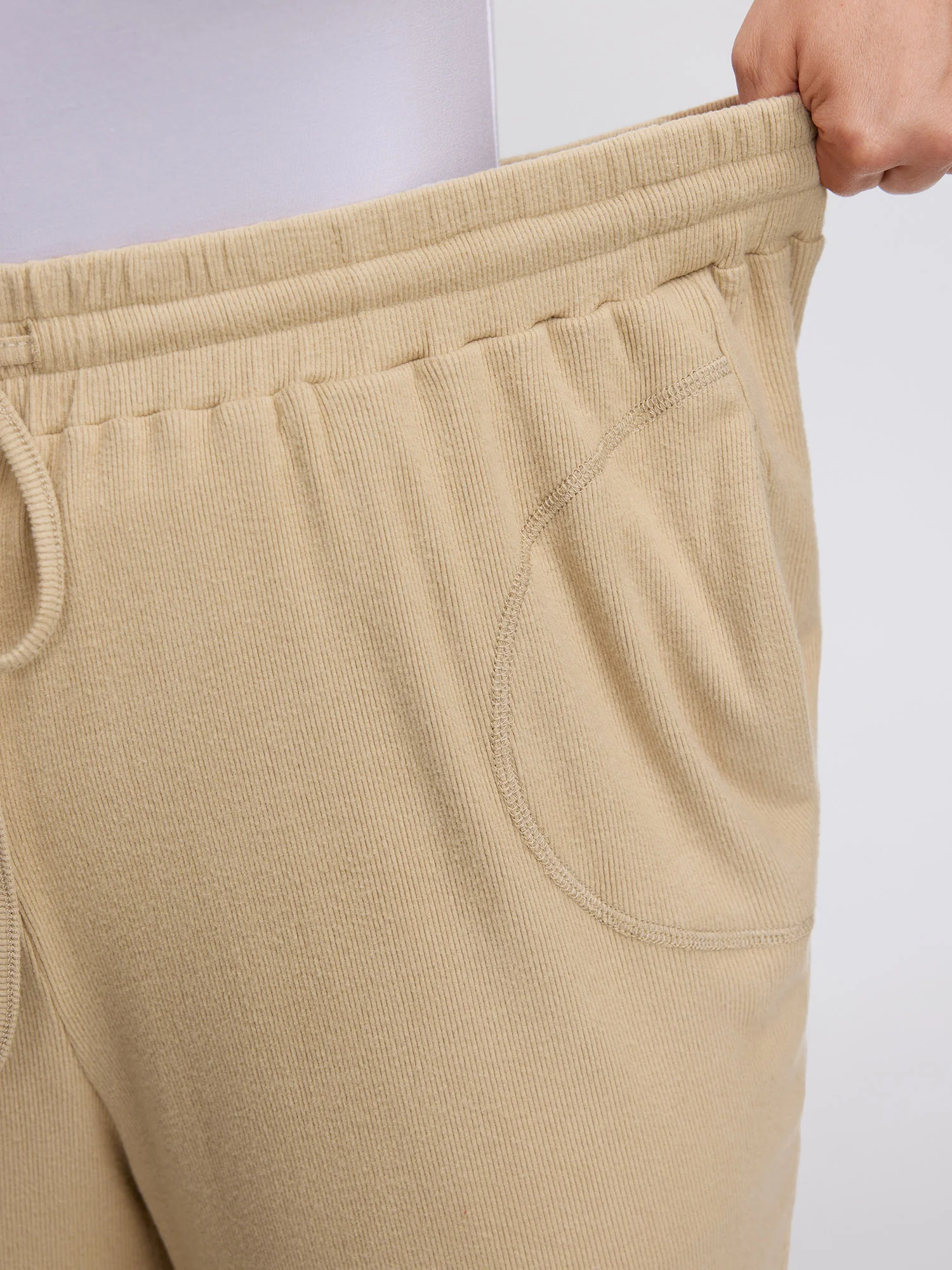 Stretchy Waistband Flared Hem Lounge Bottoms - Image 2