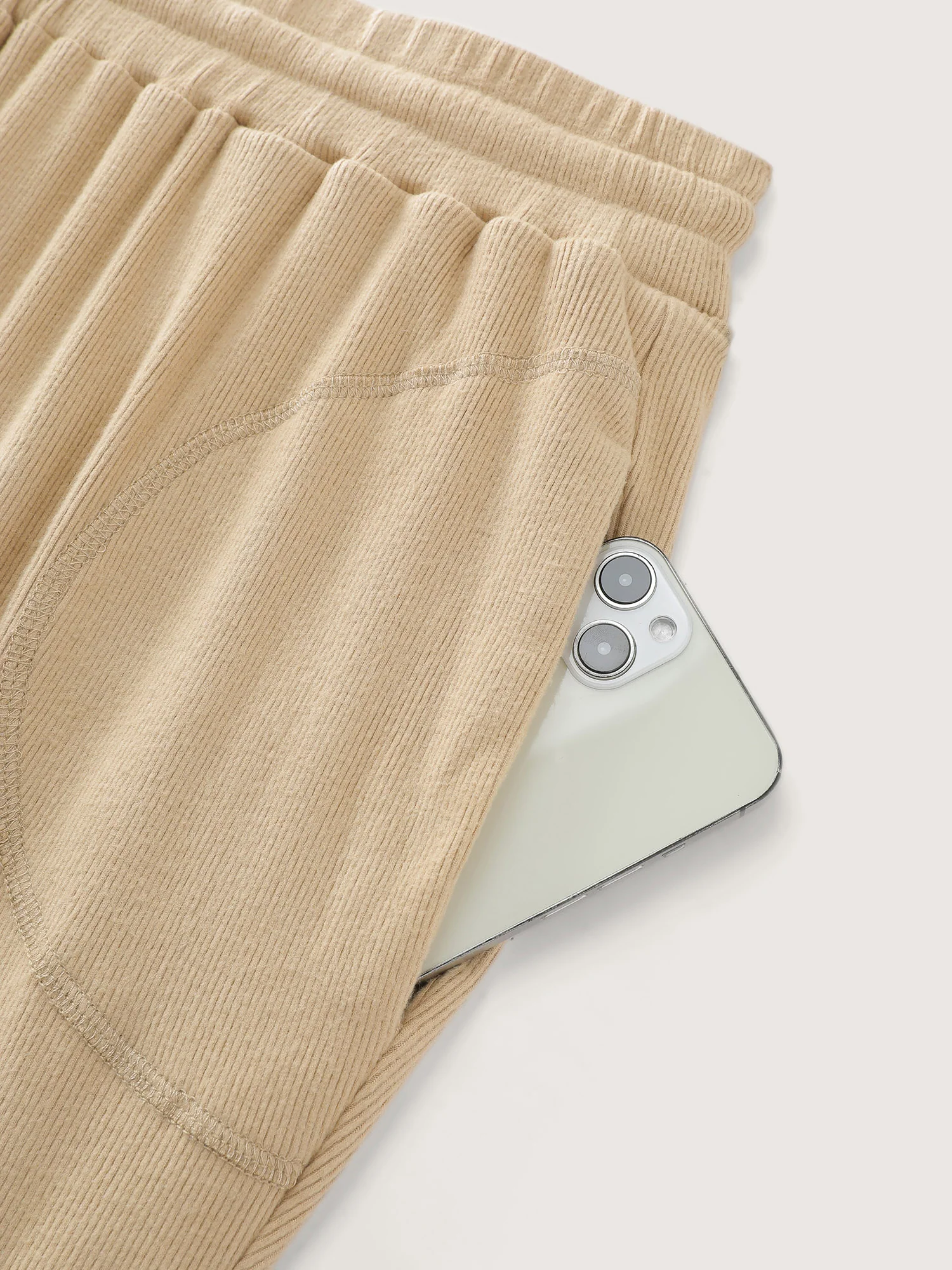 Stretchy Waistband Flared Hem Lounge Bottoms - Image 7