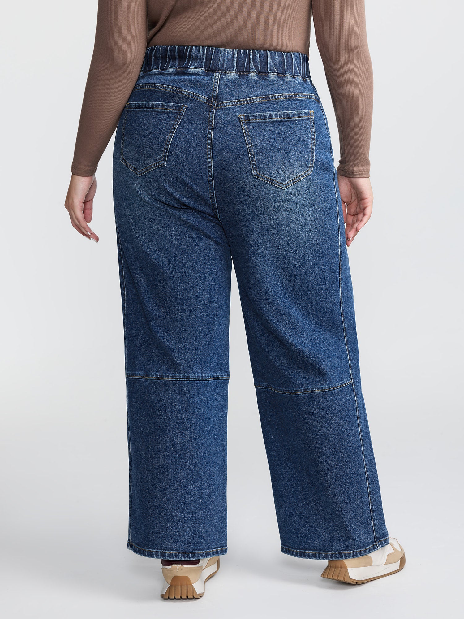 Stretchy Waistband Straight-Leg Jeans - Image 5