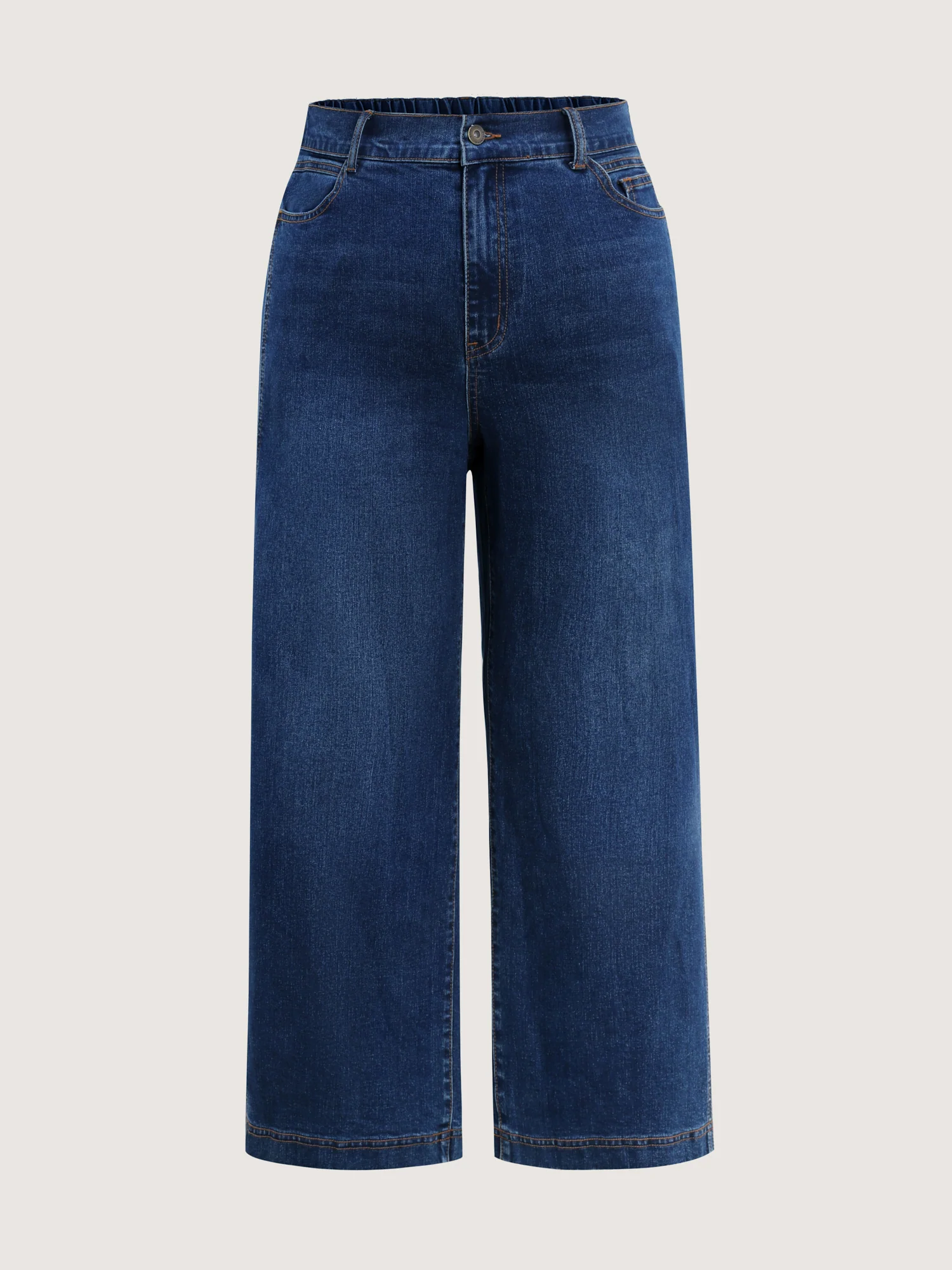Relaxed-Fit Back Elastic Waist Wide-Leg Jeans - Image 8