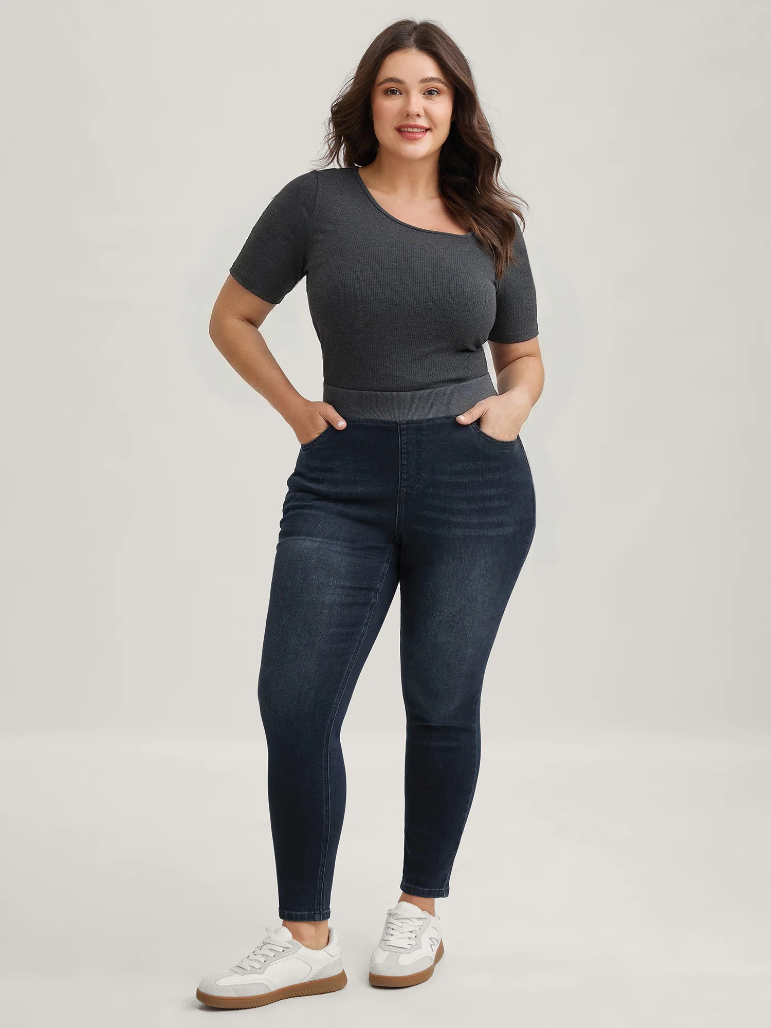 Pull-On High-Rise Skinny-Fit Jeans - Image 2
