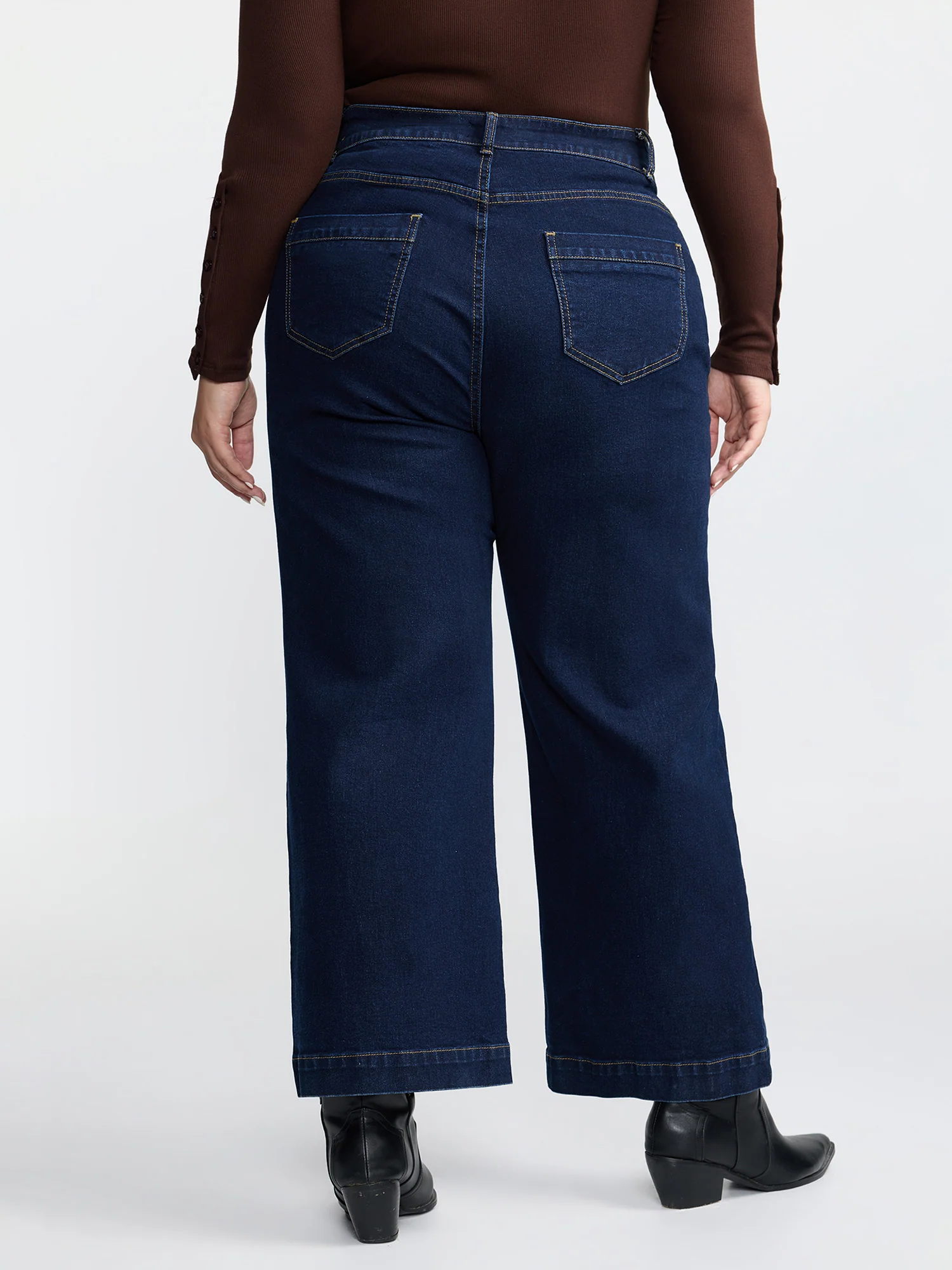 Stretchy Wide-Leg Pocket Jeans - Image 5