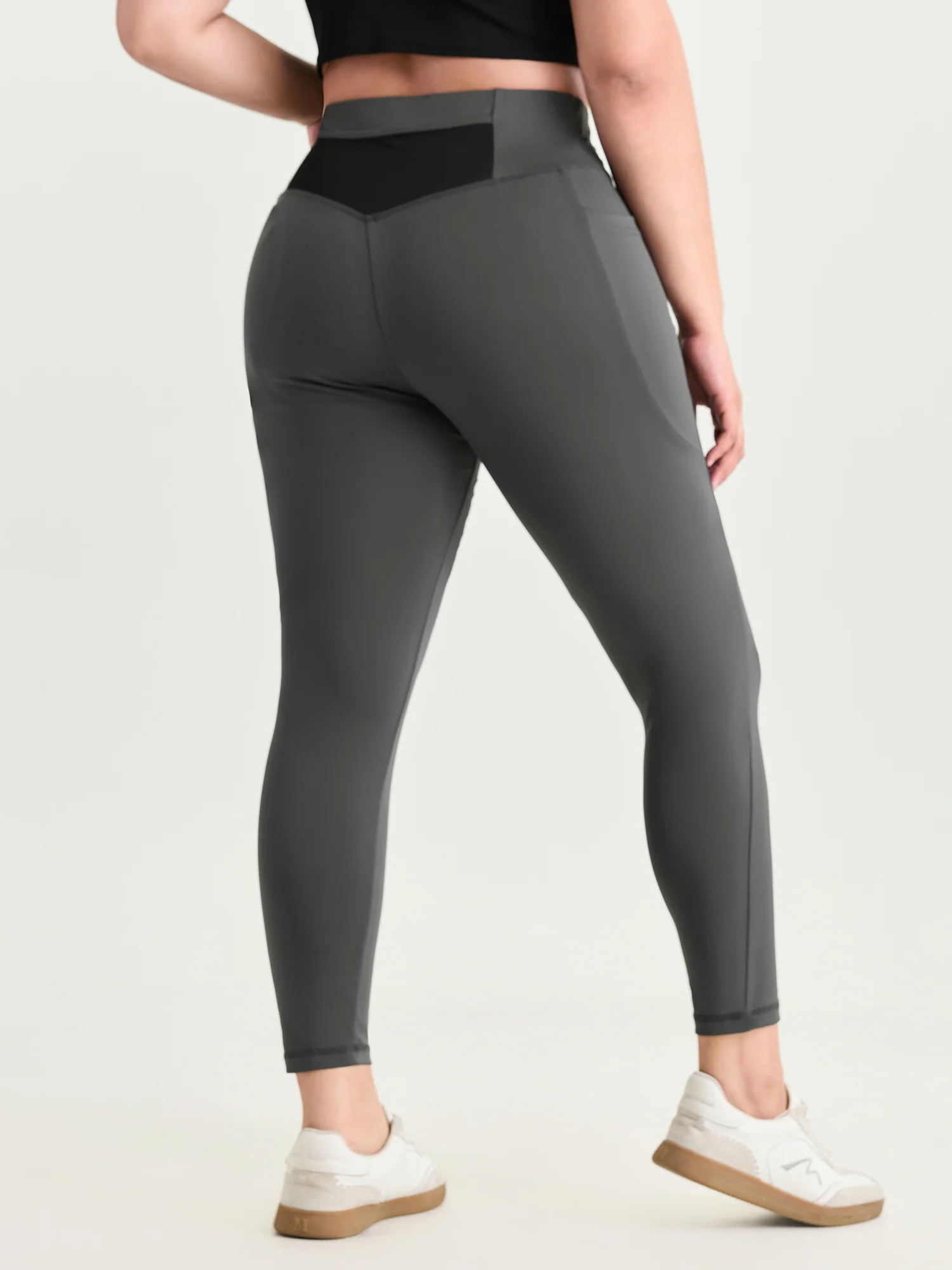 Stretchy Wide Waistband Pocket Leggings - Image 7