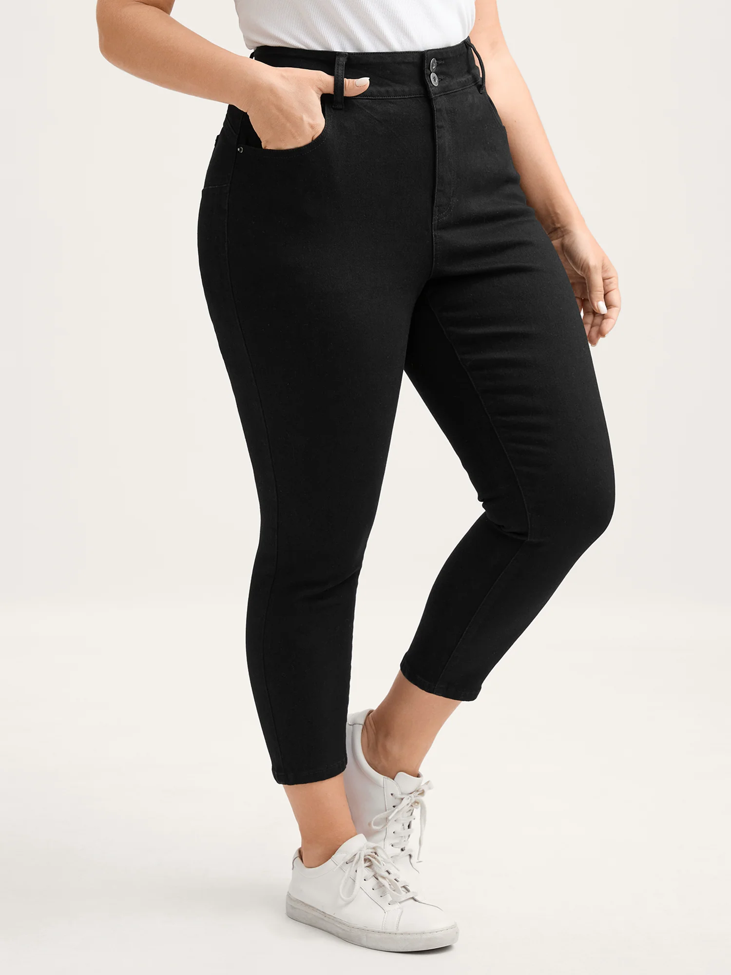 Hip Sculpting High Rise Cropped Jeans - Image 2