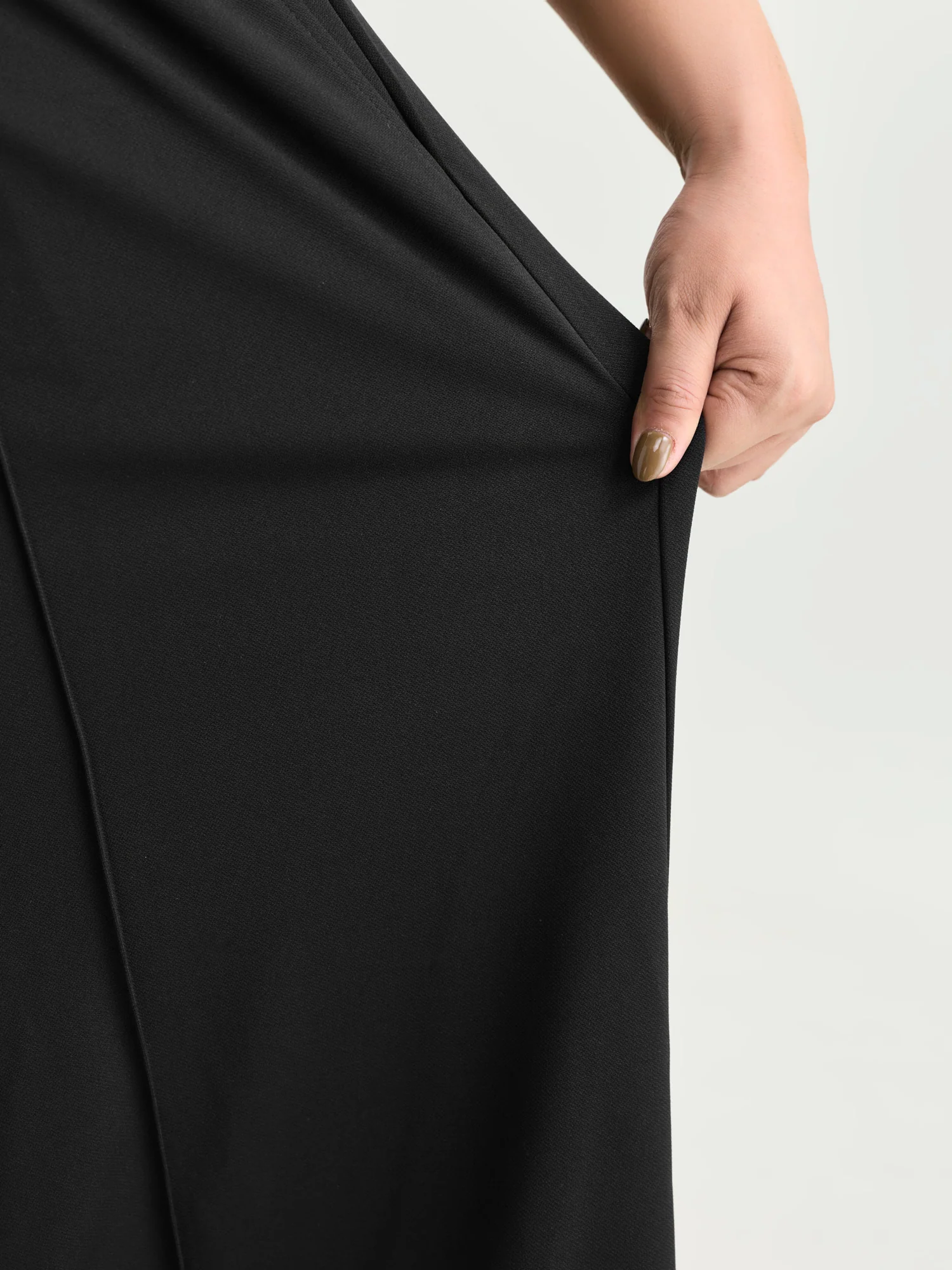 Stretchy Wide Waistband Wide-Leg Pants - Image 4