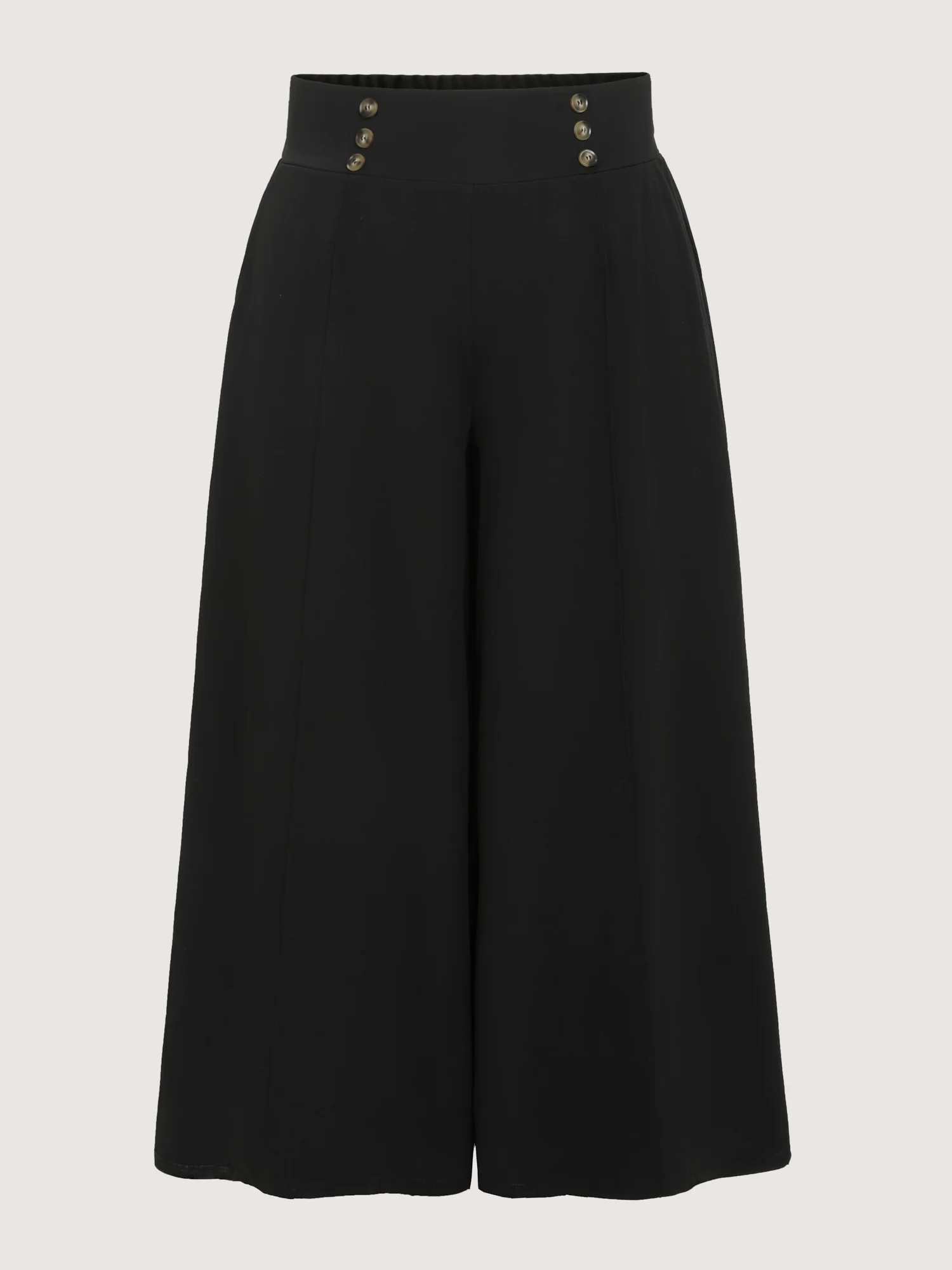Stretchy Wide Waistband Wide-Leg Pants - Image 9