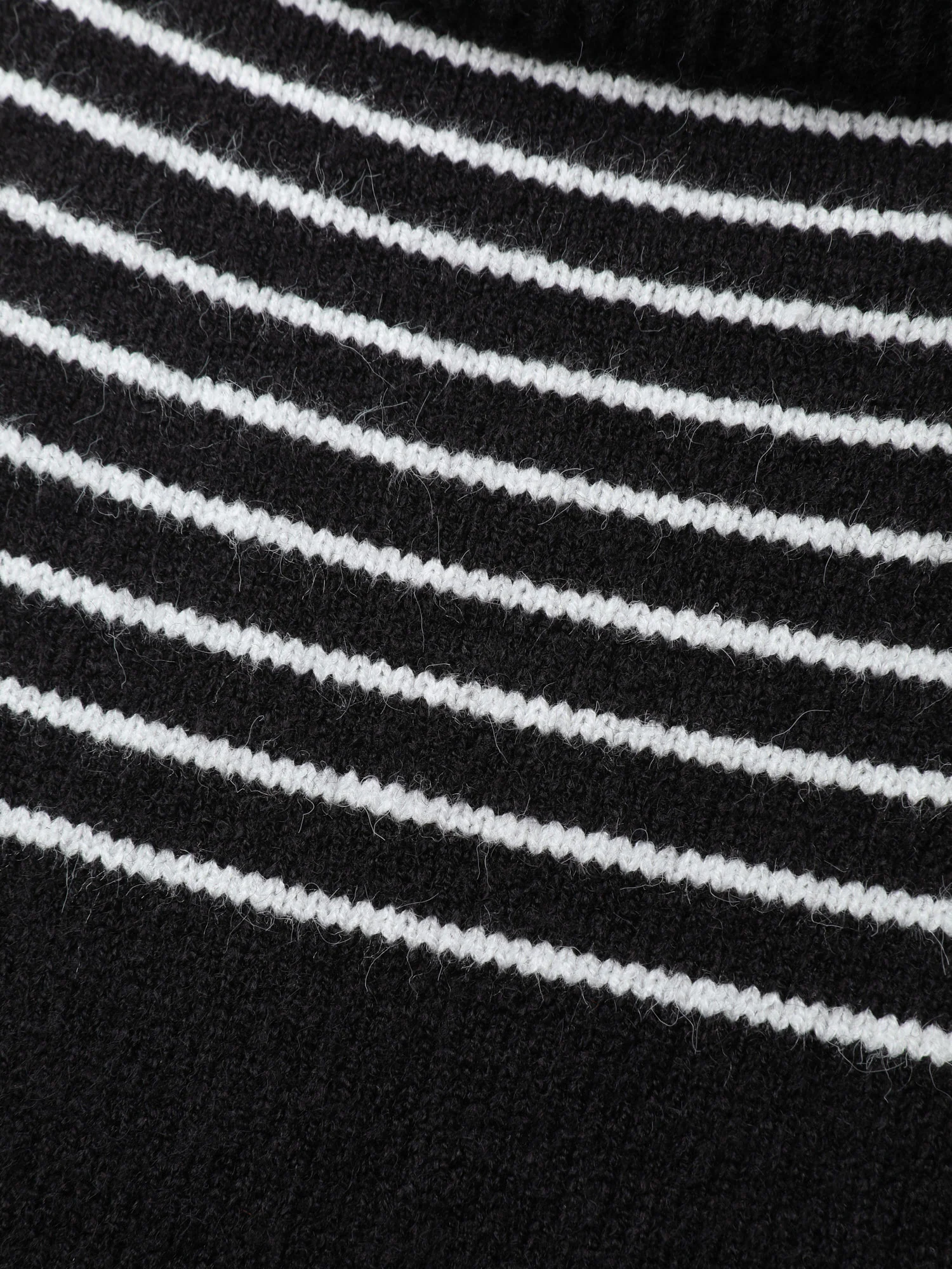 Stripe Boat Neck Balloon Sleeve Pullover - Image 7