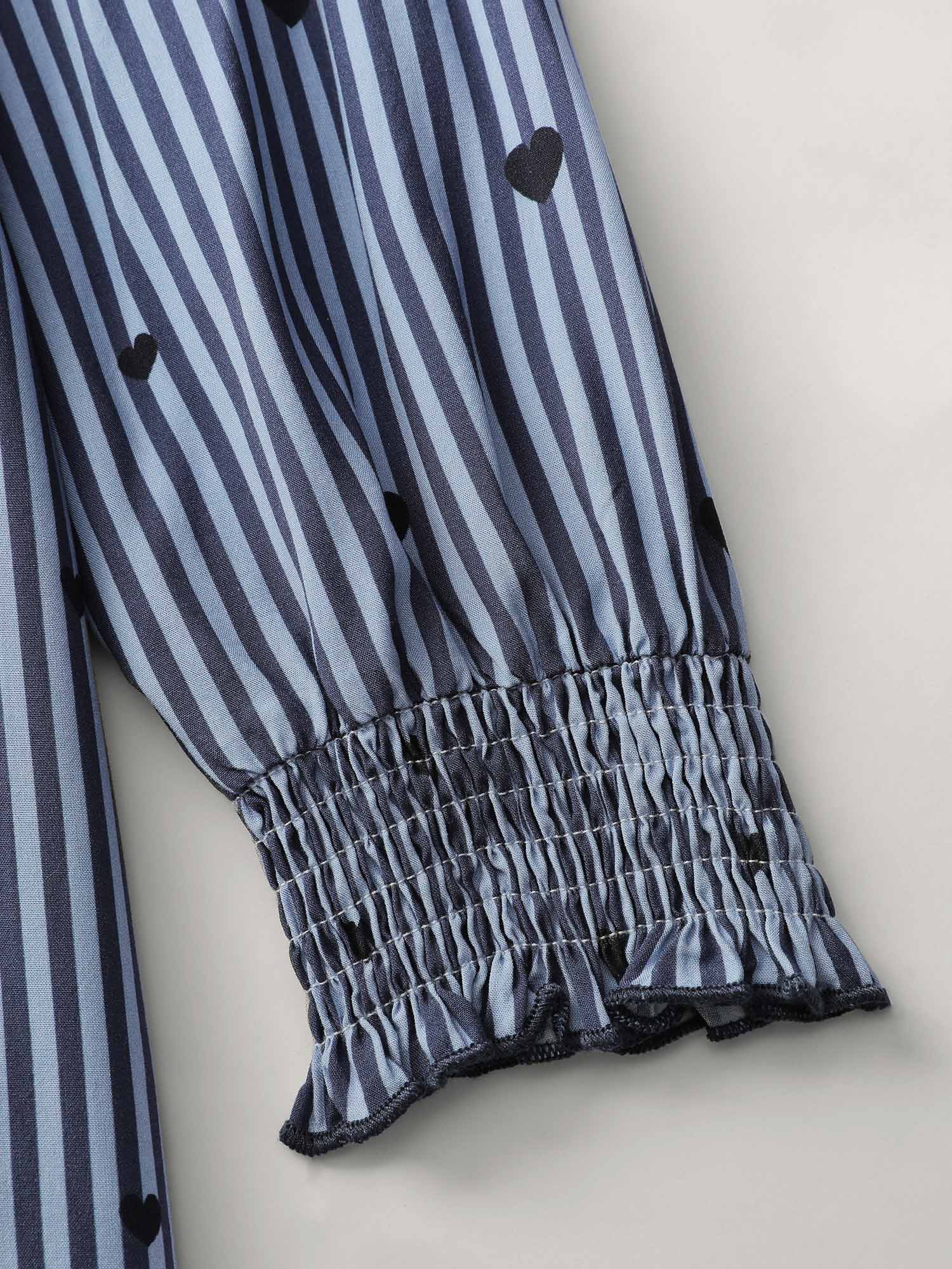 Stripe Hearts Pocket Shirt Maxi Dress - Image 6