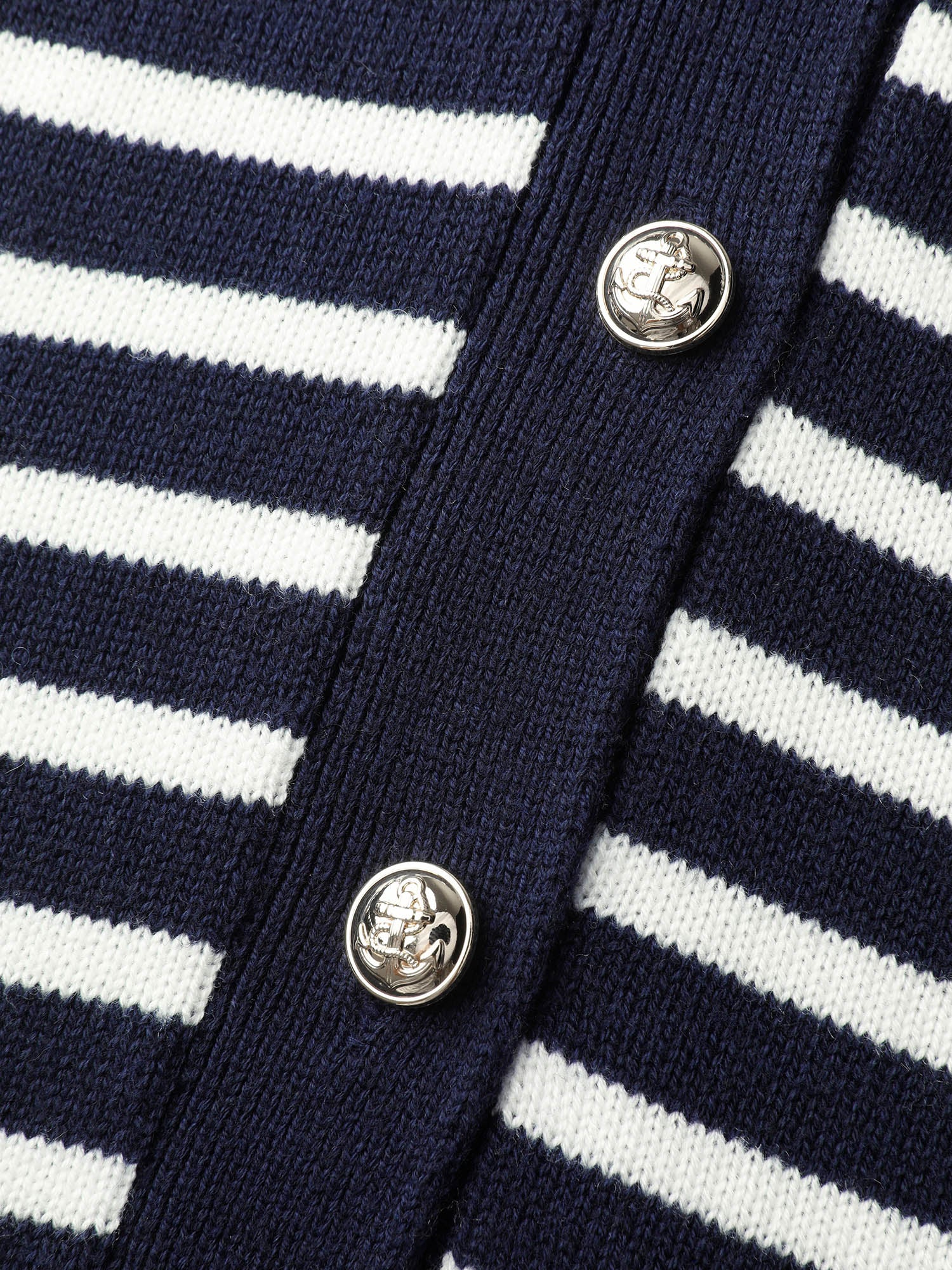Wool-Blend Stripe Button Pockets Knit Cardigan - Image 6