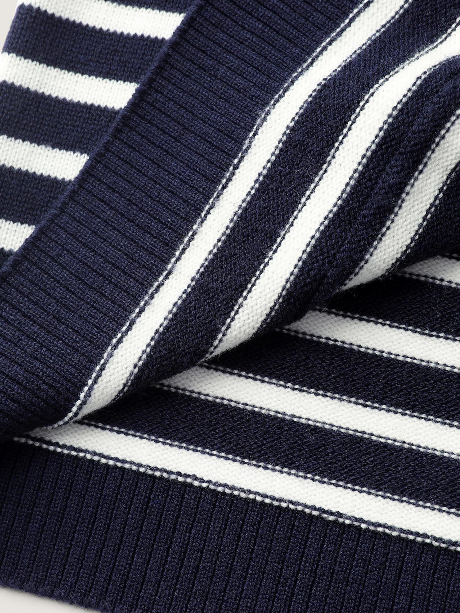 Wool-Blend Stripe Button Pockets Knit Cardigan - Image 7