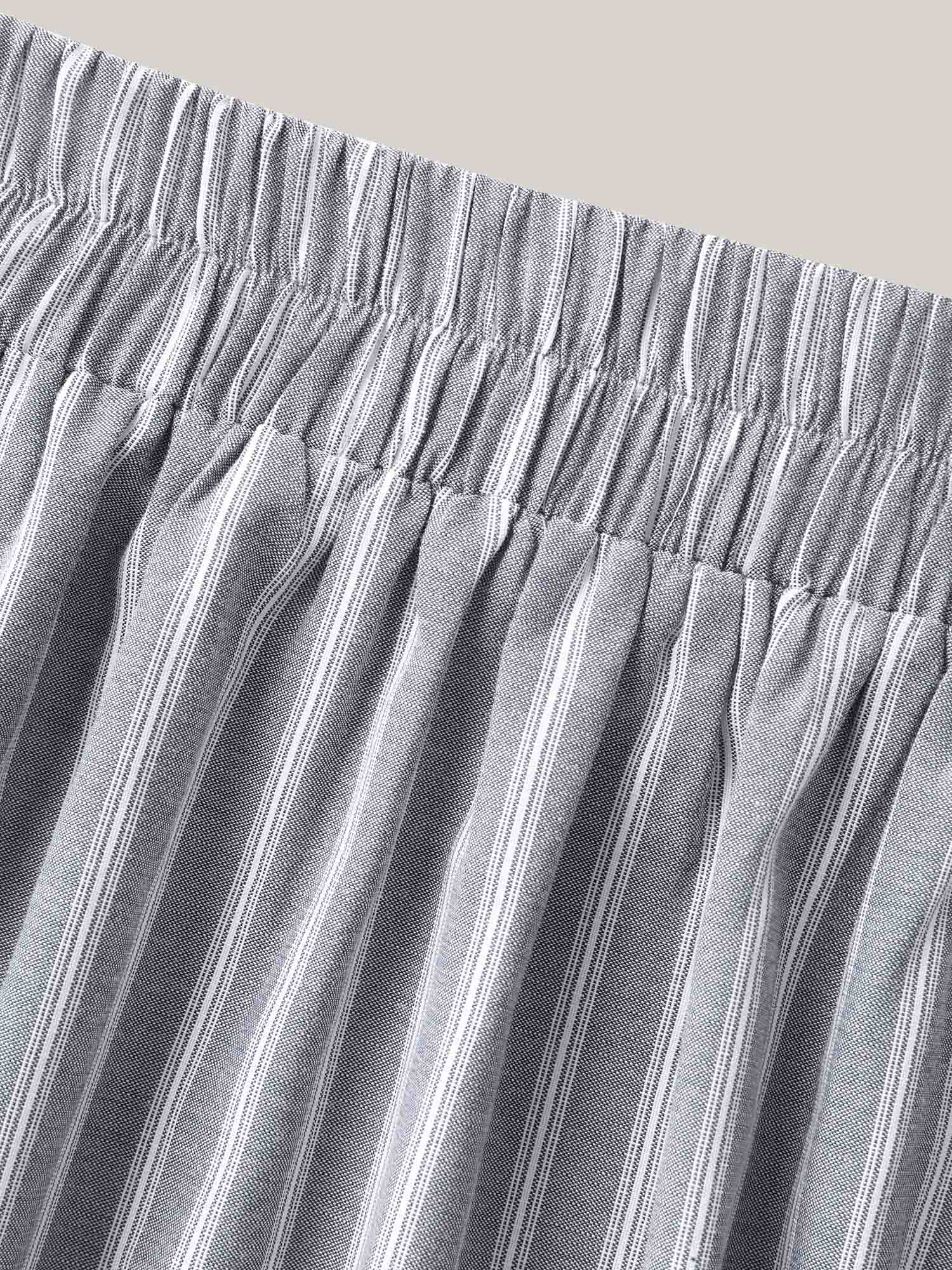 Stripe Print High-Low Hem Midi Skirt - Image 4