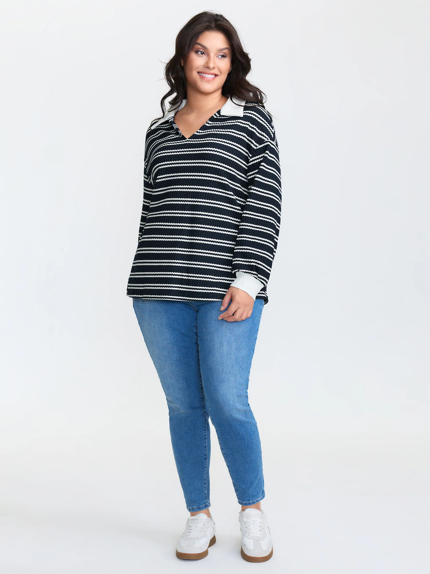 Stripe Print Layered T-Shirt - Image 3