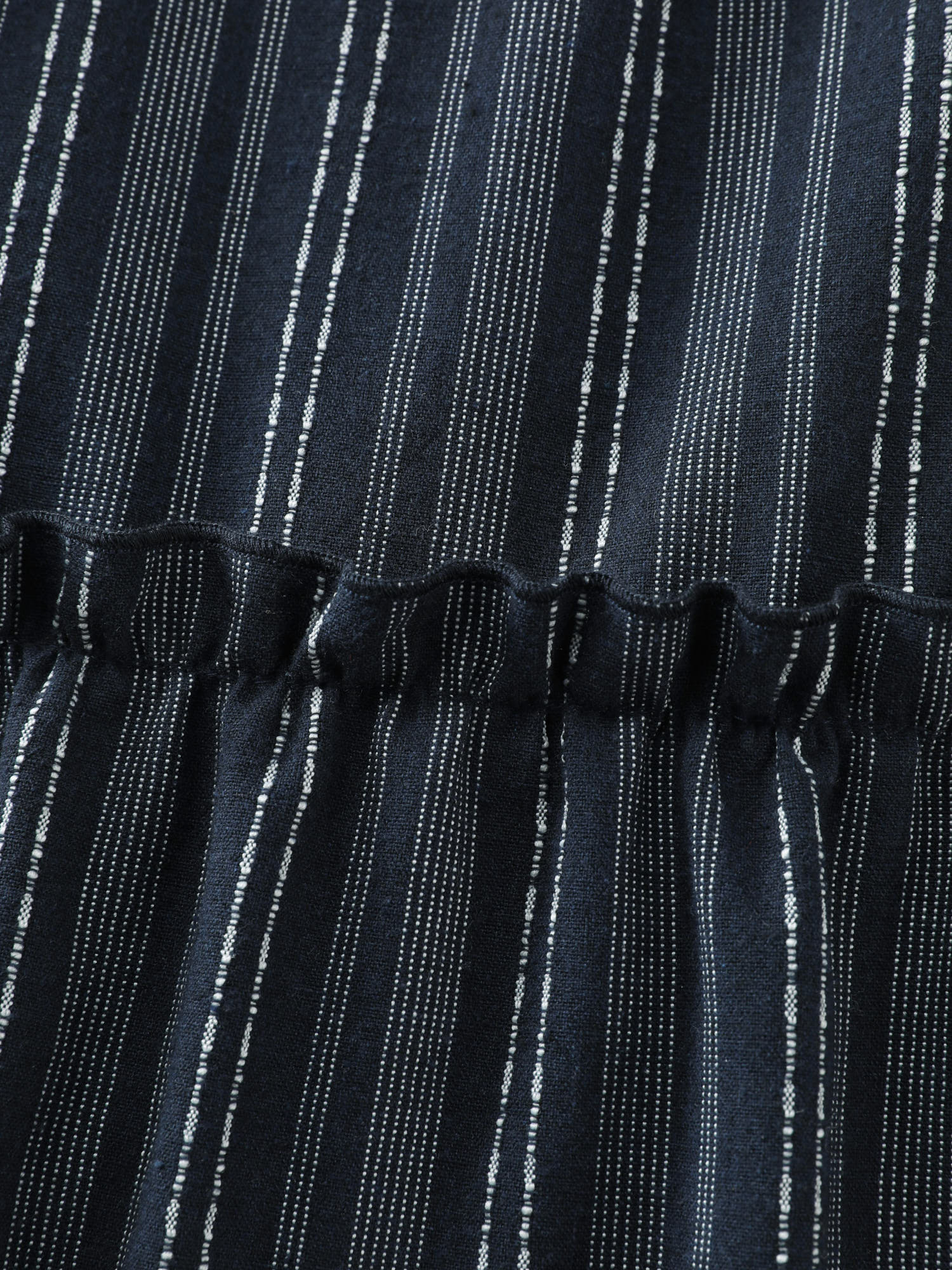 Striped Linen Blend Tiered Maxi Dress - Image 6
