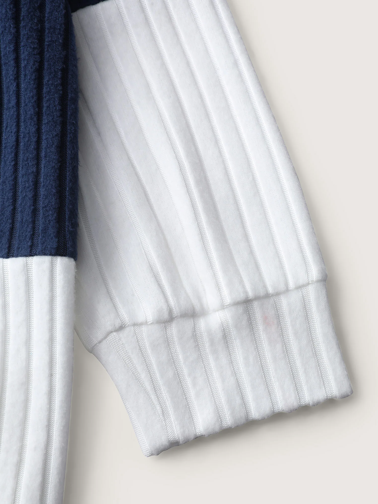 Stripe Ribbed Button Placket T-Shirt - Image 6