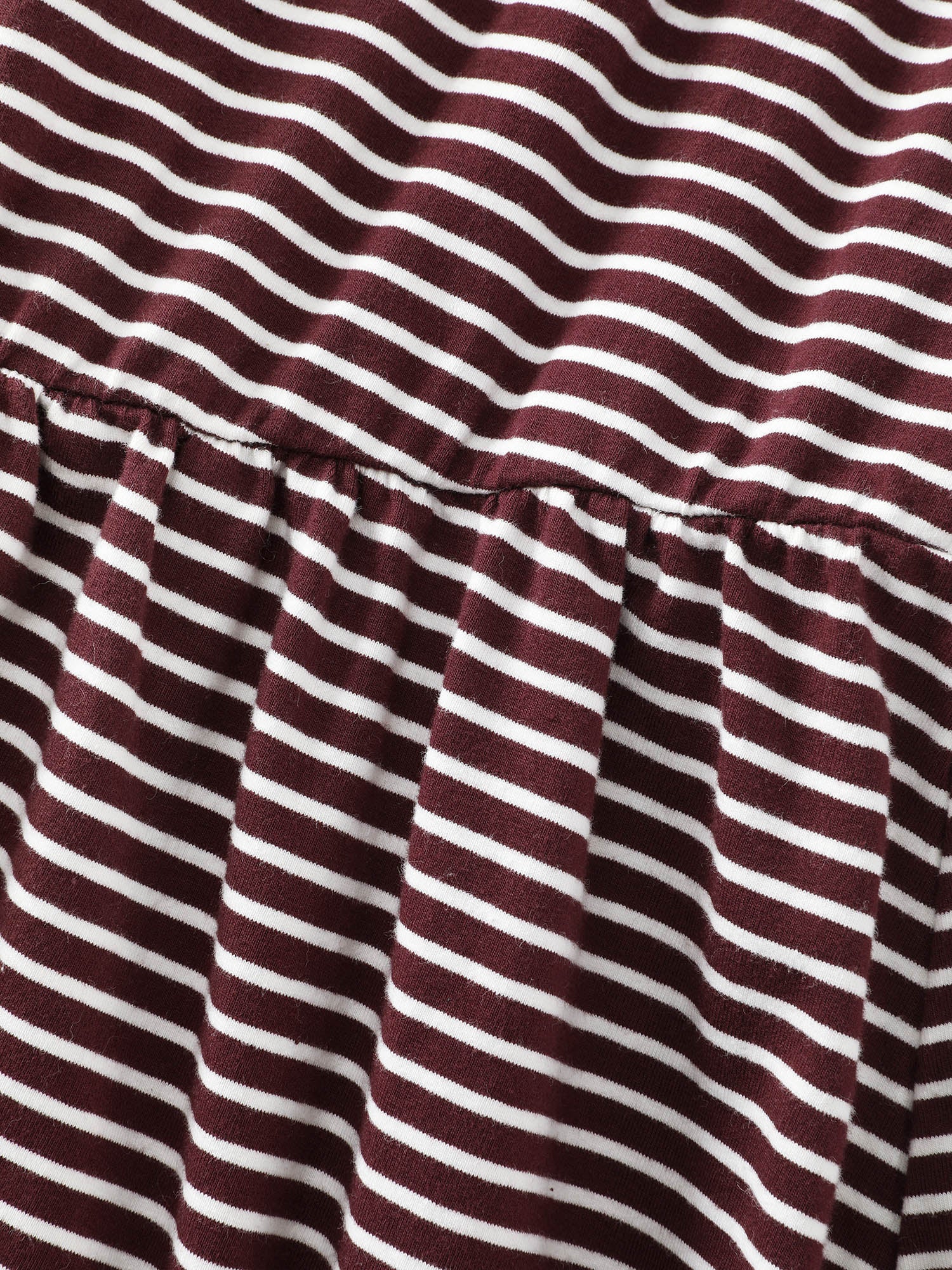 Stripe Scoop Neck Cinched-Waist T-Shirt - Image 5