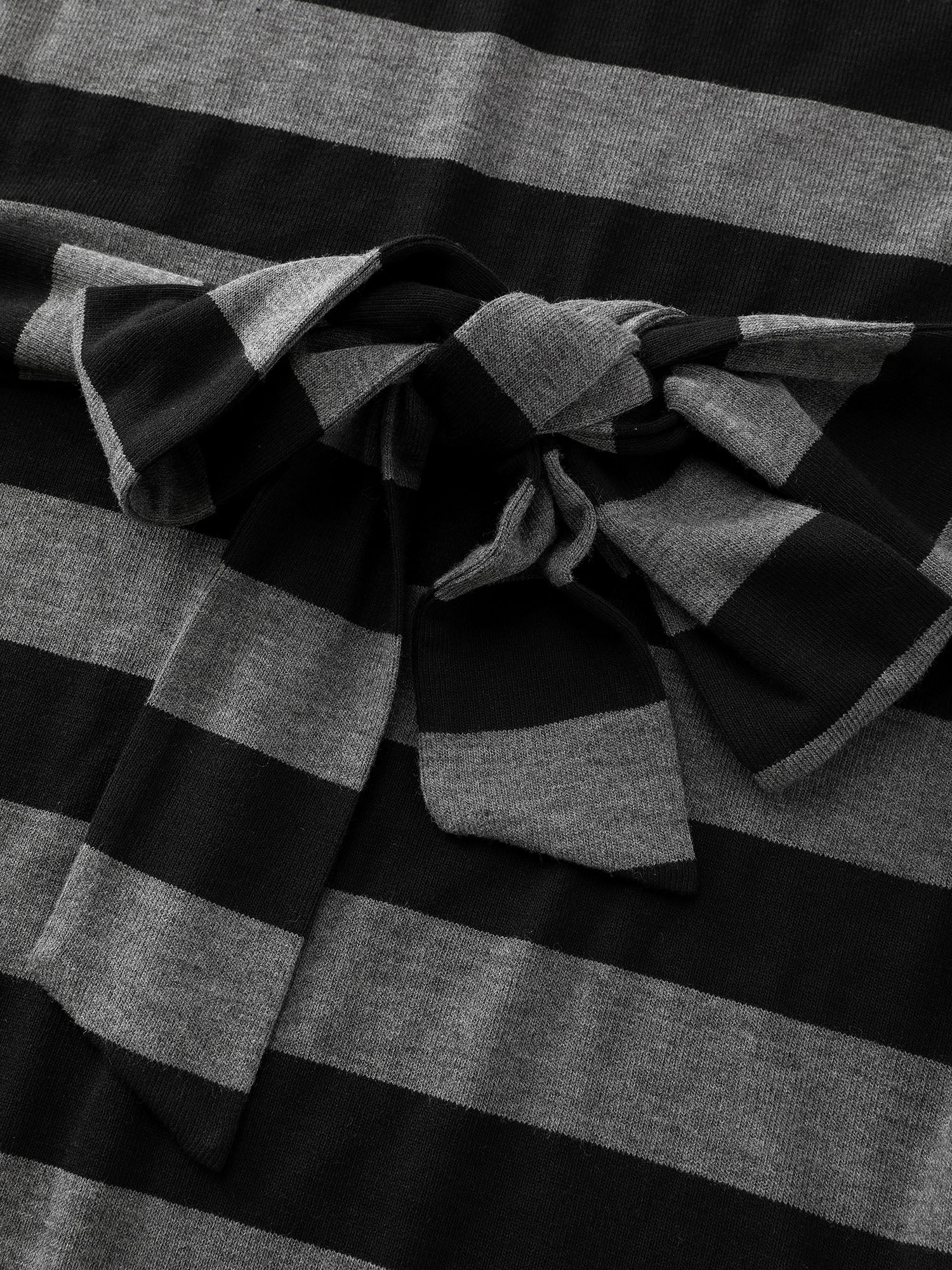 Stripe Waist-Tie Knotted Midi Dress - Image 6
