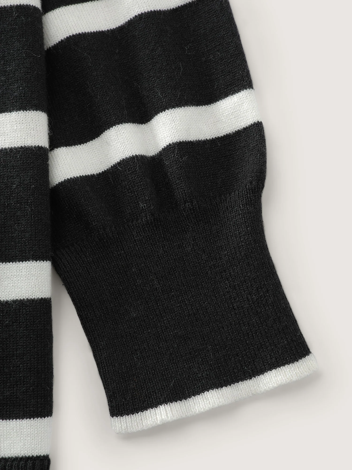Stripe Wool Blend Slit Knit Cardigan - Image 8